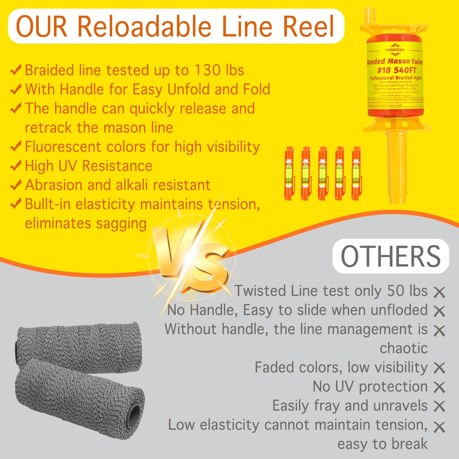 Mason Line with Handle - 540 FT Braided Nylon -4