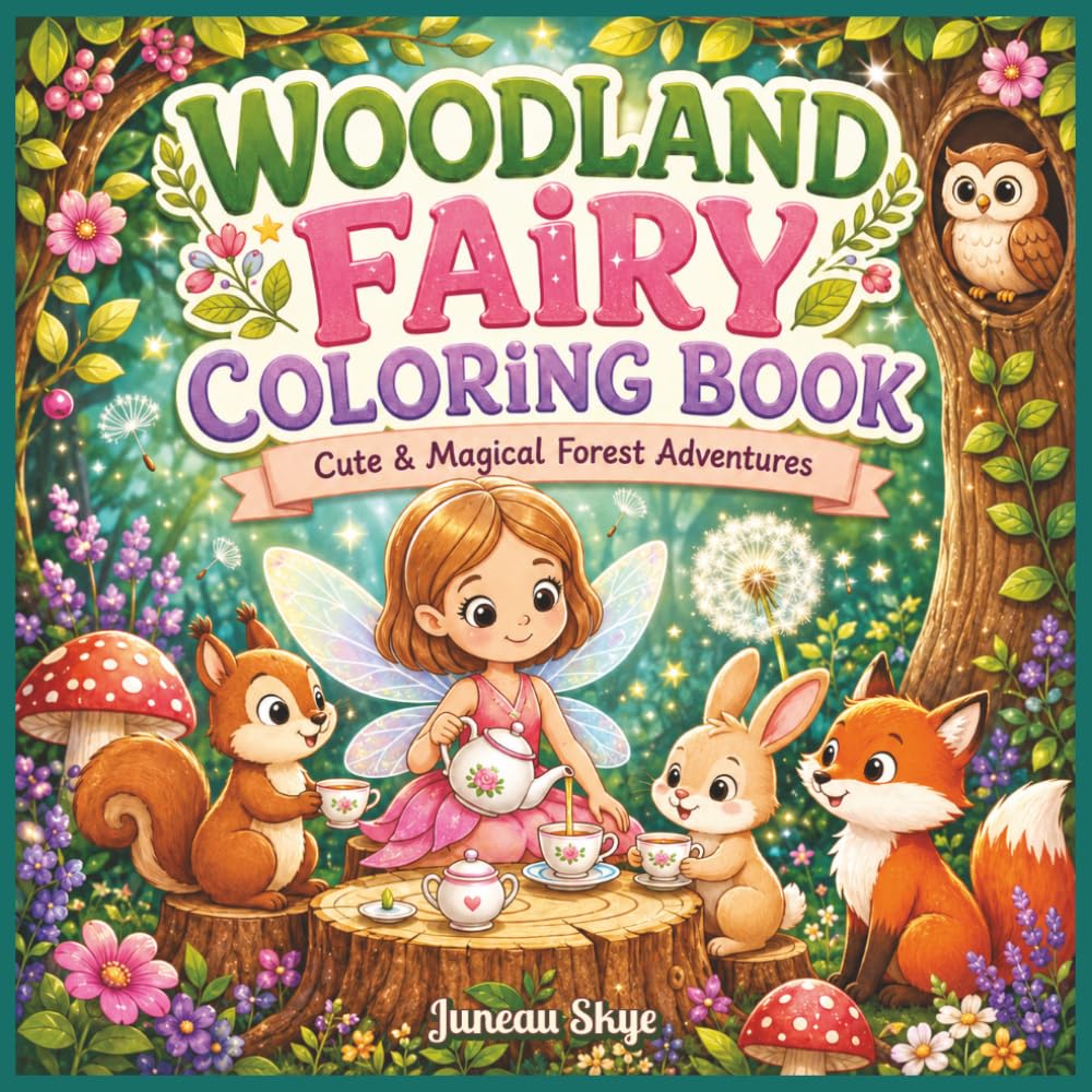 Woodland Fairy Coloring Book: Cute & Magical Forest Adventures