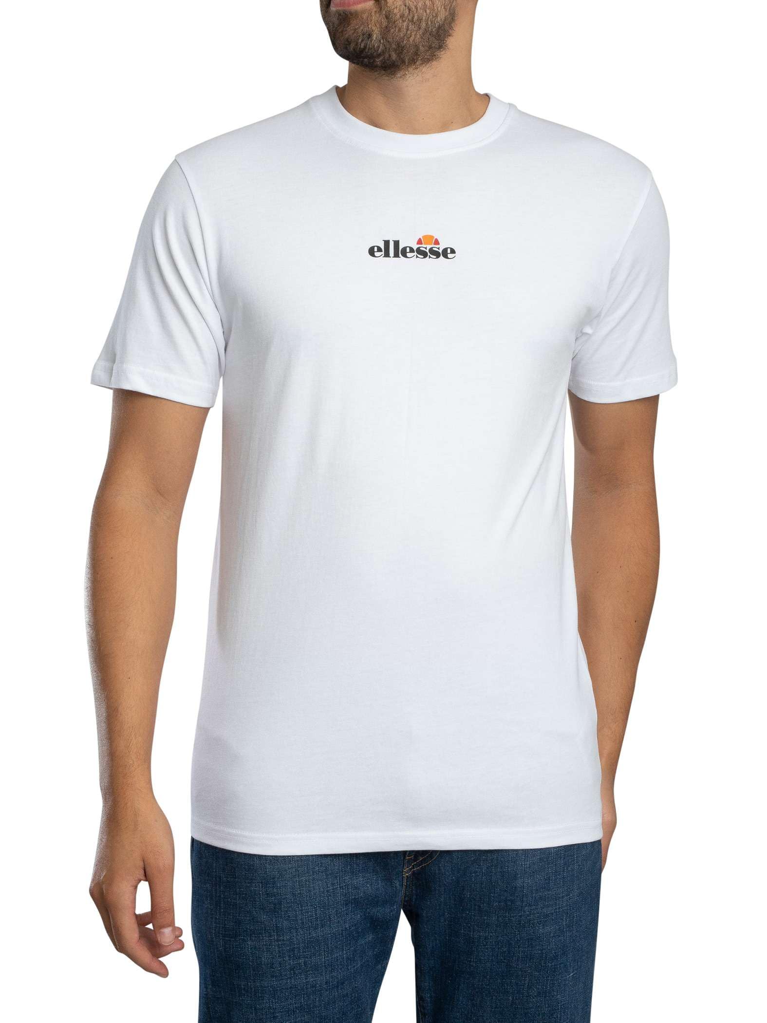 Ellesse Men's White Ollio T-Shirt in Size L, Sports Direct