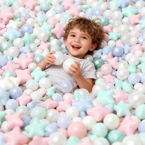 Miniatura 5 de GOGOSO 100 pelotas de juego no tóxicas para niños, suaves, a prueba de aplastamiento y sin BPA en colores divertidos para jugar en interiores