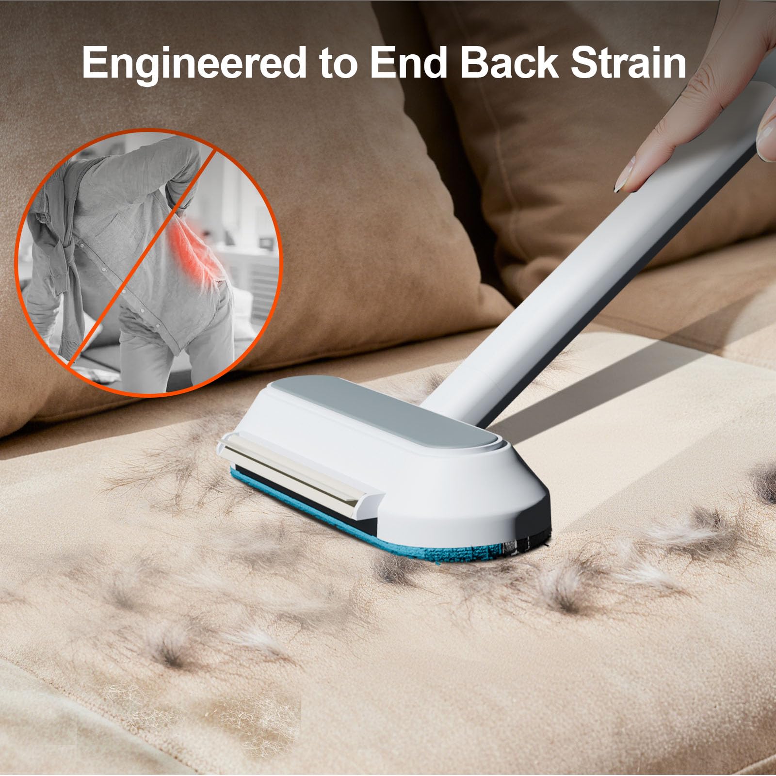 Pet Hair Removal Tool for Furniture, 3 in 1 Cat and Dog Hair Removal Tool, Suitable for Use on Furniture, Carpets, Clothing, and Bedding, Durable, Reusable, Washable, Grey, 1 Pcs - image 7