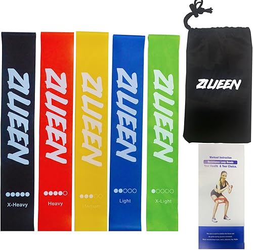 Miniatura 7 de 5 Pack Resistance Loop Bands Exercise Working Out Fitness Yoga Bands Stretch Bands Elastic Bands from Home Fitness Equipment for Women Man