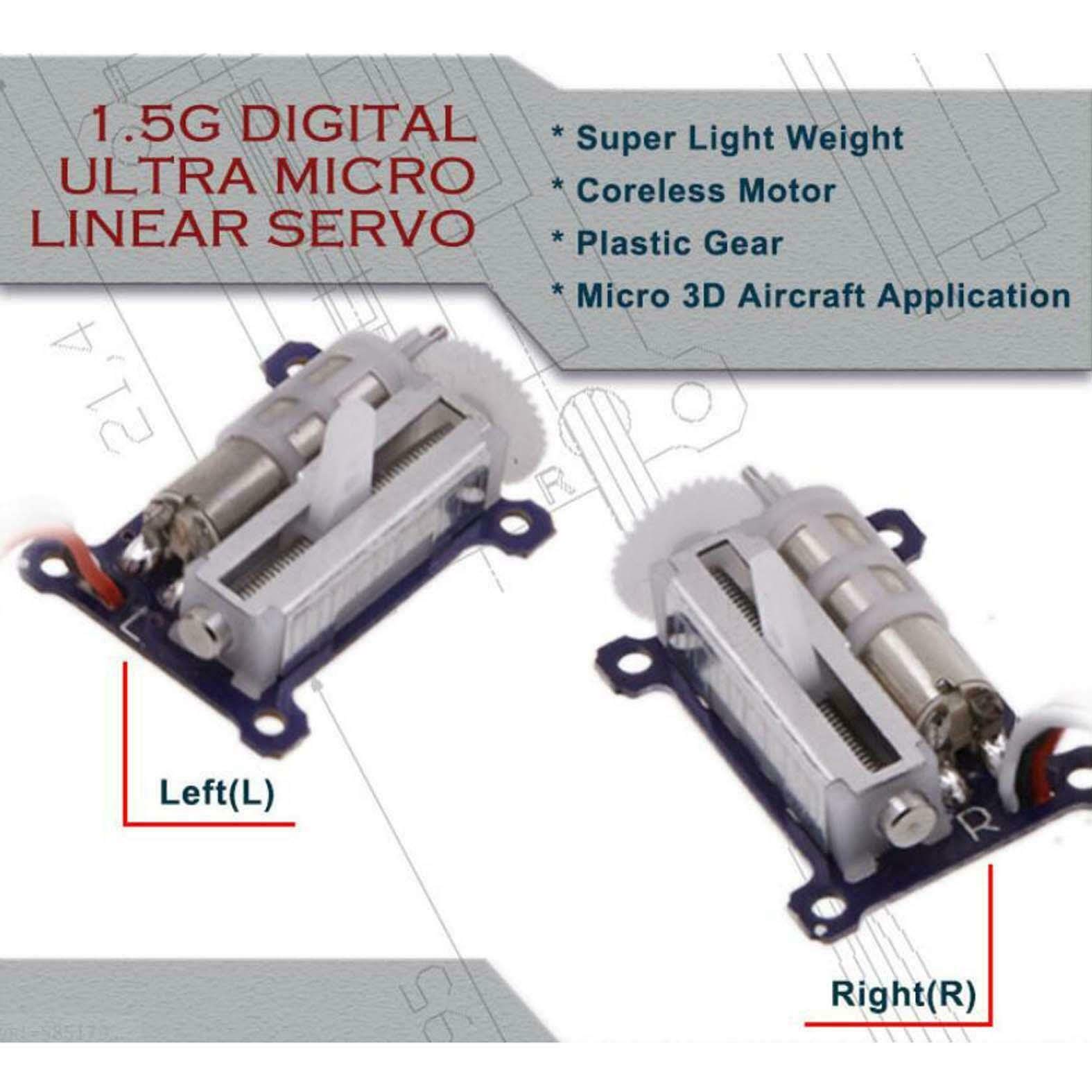 GS-1502 Micro Servo observateur Direction JST Plug Numérique Servo 3.7-5V Linéaire Mini Servo pour RC Avion Partners-aile  26