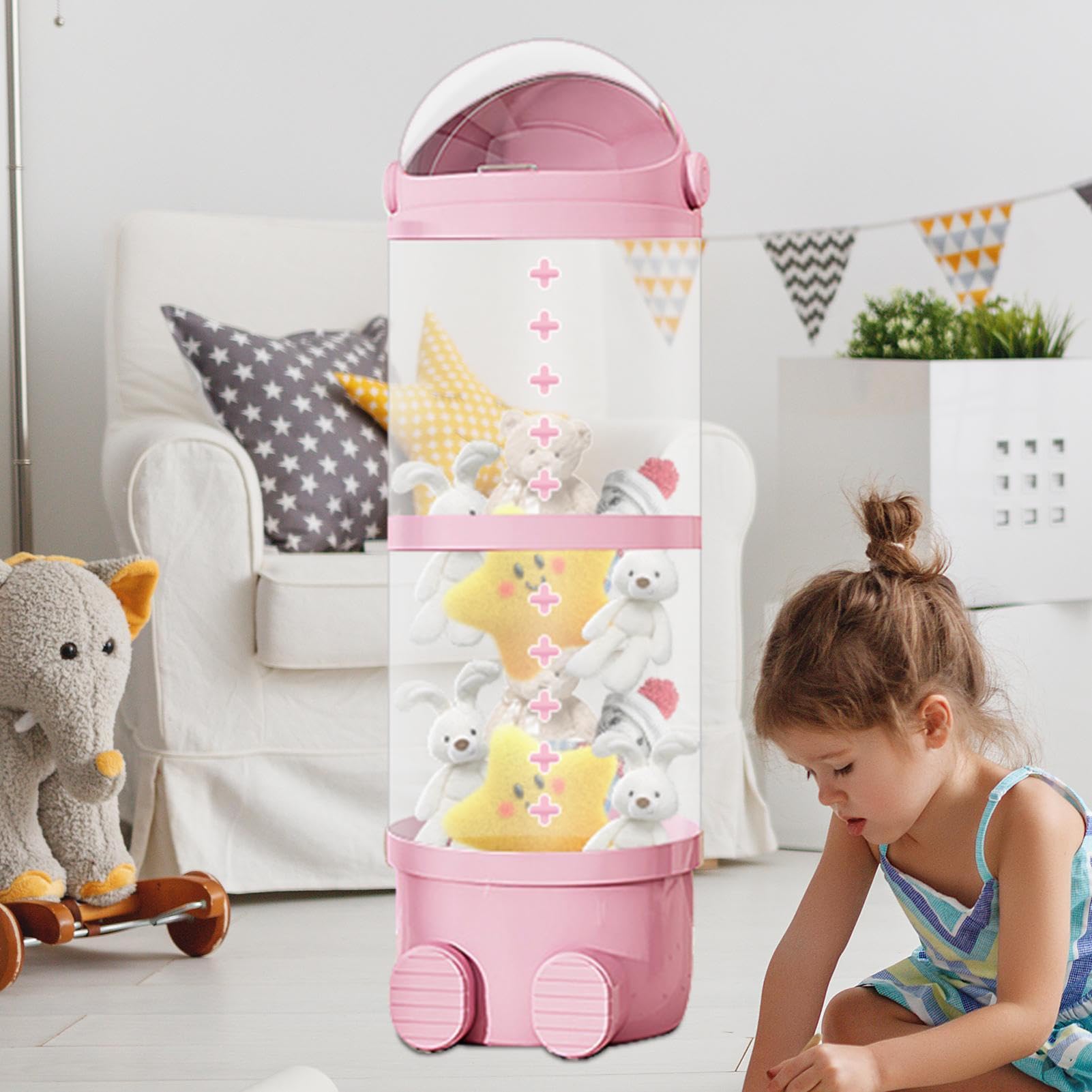 Tubo de almacenamiento de animales de peluche