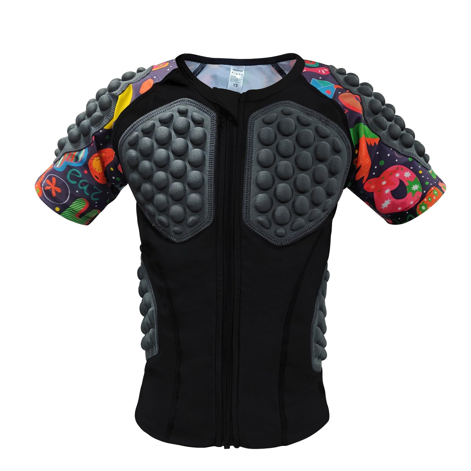 Topeter Football Rib Protector Youth Baseball Chest Protective Shirt Kids Padded Compression Shirt