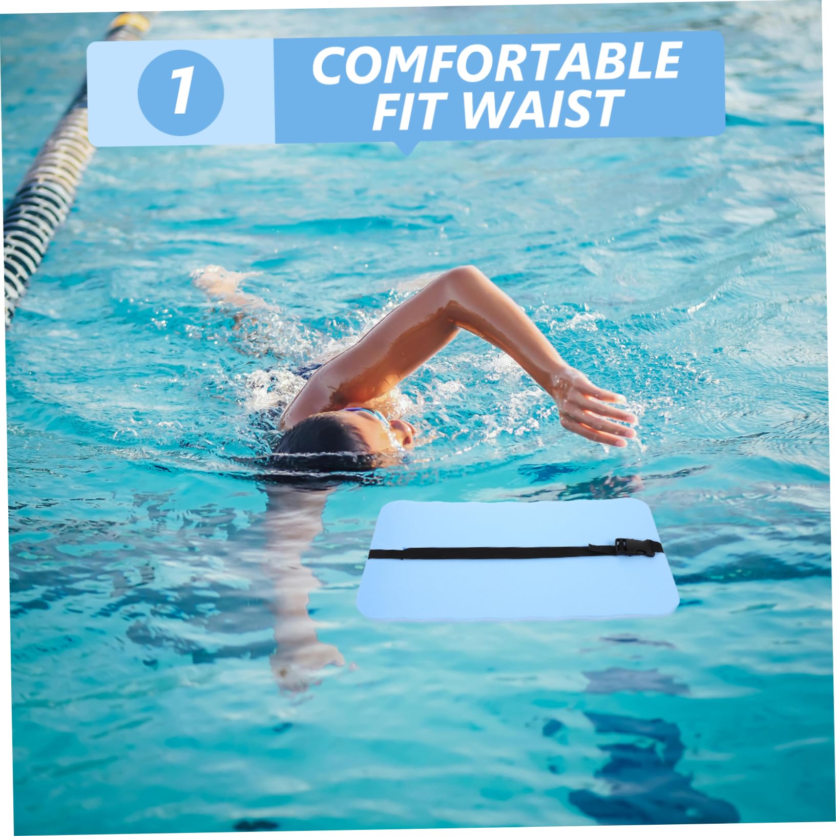 GOOHOCHY Swim Training Board Back Float Swim Belt Portable Swimming Float Floating Swim Float EVA Material