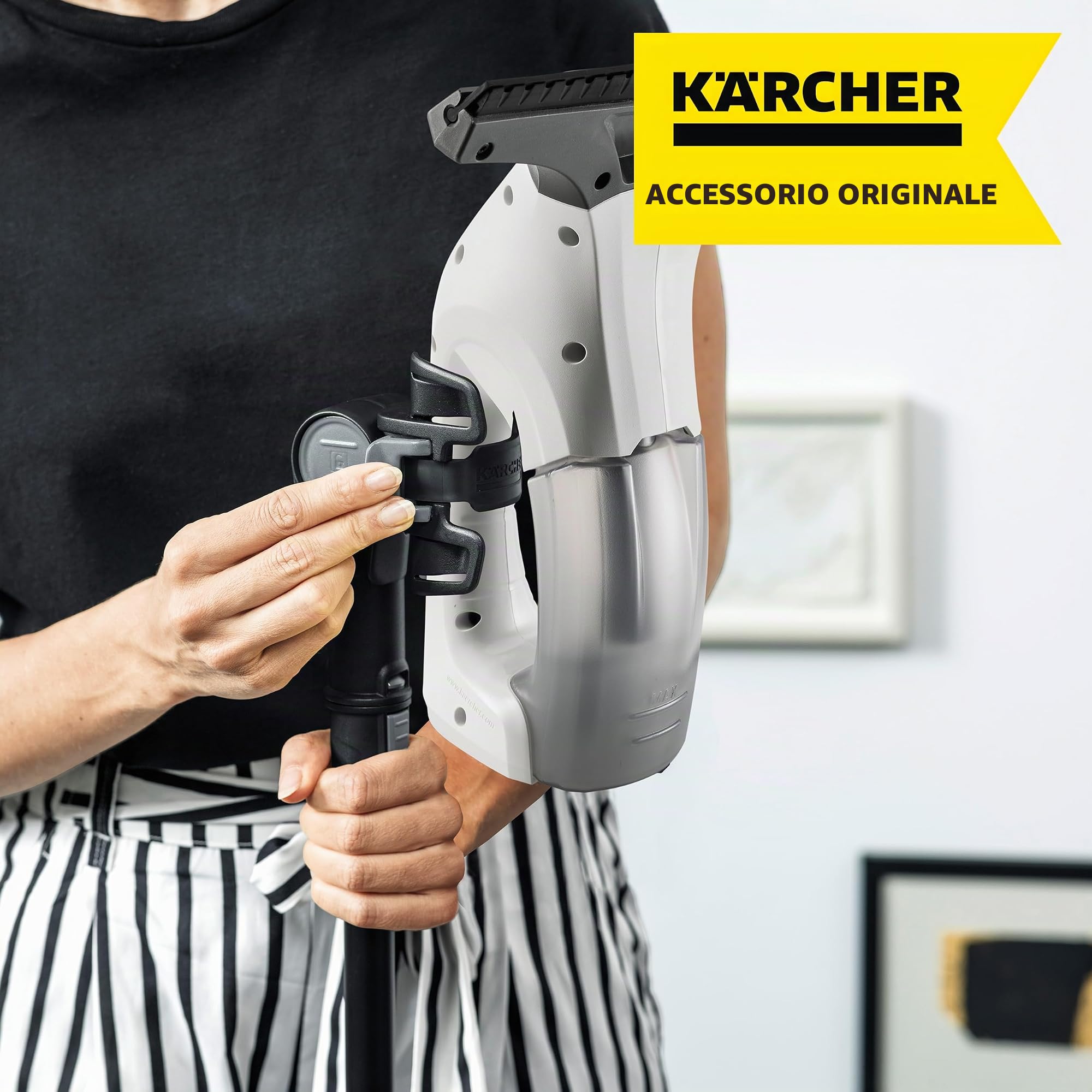 KÄRCHER Set di prolunghe per lavavetri (per tutti i modelli WV e KV4) estensibile da 0,6 a 1,5 metri, set con 2 aste telescopiche, per raggiungere senza fatica le superfici delle finestre più alte