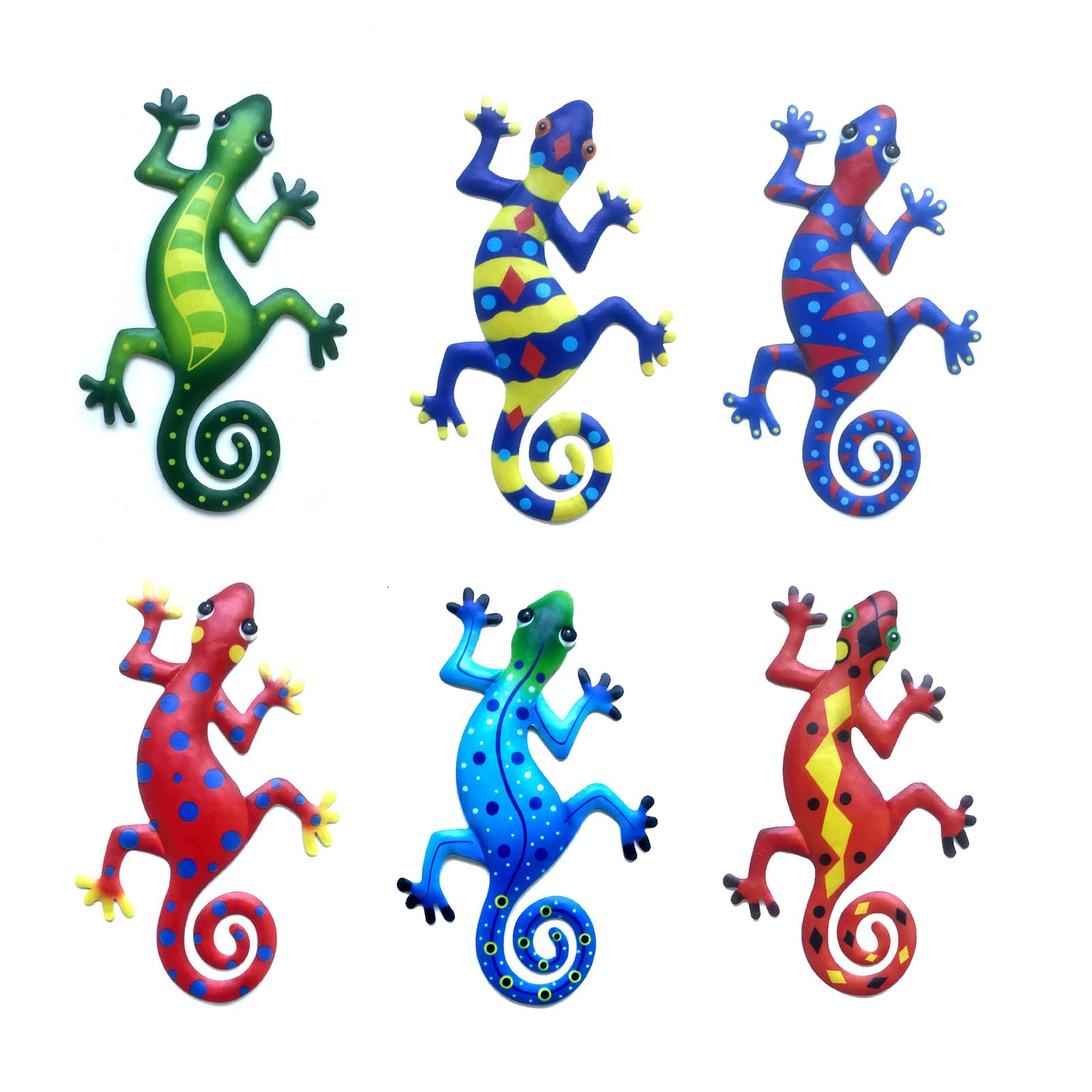 SJDWDX 1 set decorativo da parete a forma di geco, grande scultura a forma di lucertola, 42,9 cm, in metallo, da appendere, per casa, camera da letto, soggiorno, ufficio, bambini, regalo di
