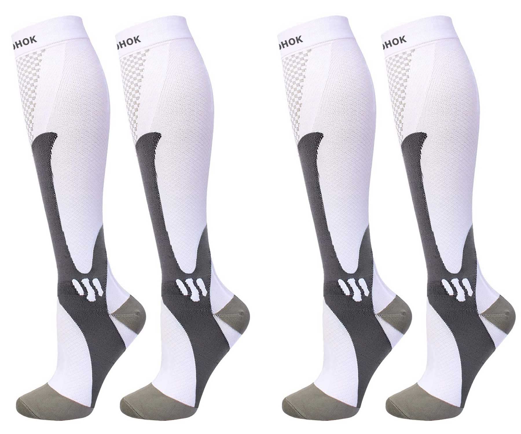 Kompressionsstrümpfe Sport Herren & Damen, Fit für Sport, Fußball, Flug, Laufen, Kompressionssocken für Männer & Frauen für Steigerung der Leistung, Ausdauer, Durchblutung und Erholung