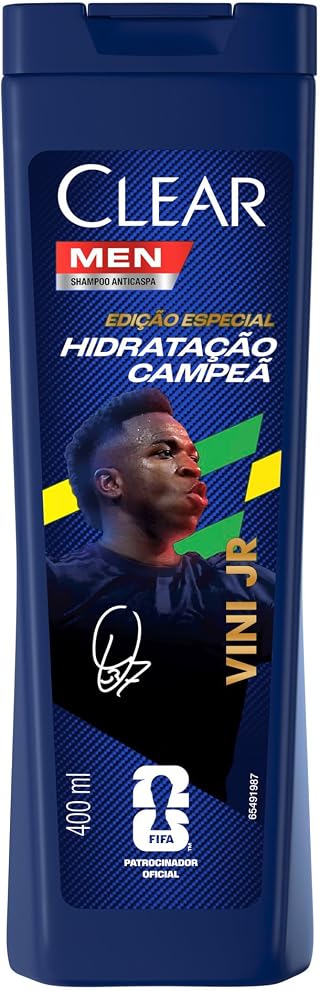 Frete Grátis Clear Men Shampoo Anticaspa Vini Jr. Hidratação Campeã 400ml