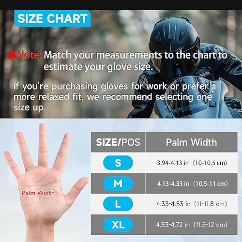 Miniatura 10 de Cierto Guantes de motocicleta para hombres y mujeres guantes tácticos para pantalla táctil con dedo completo, nudillos duros transpirables y muñeca