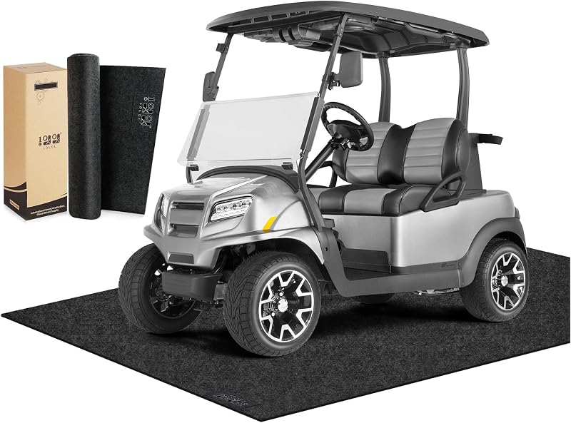 Tapete Automotivo Absorvente de Óleo e Água 2,70 x 1,52 m para Carrinho de Golfe, ATV e UTV 10L0L Preto