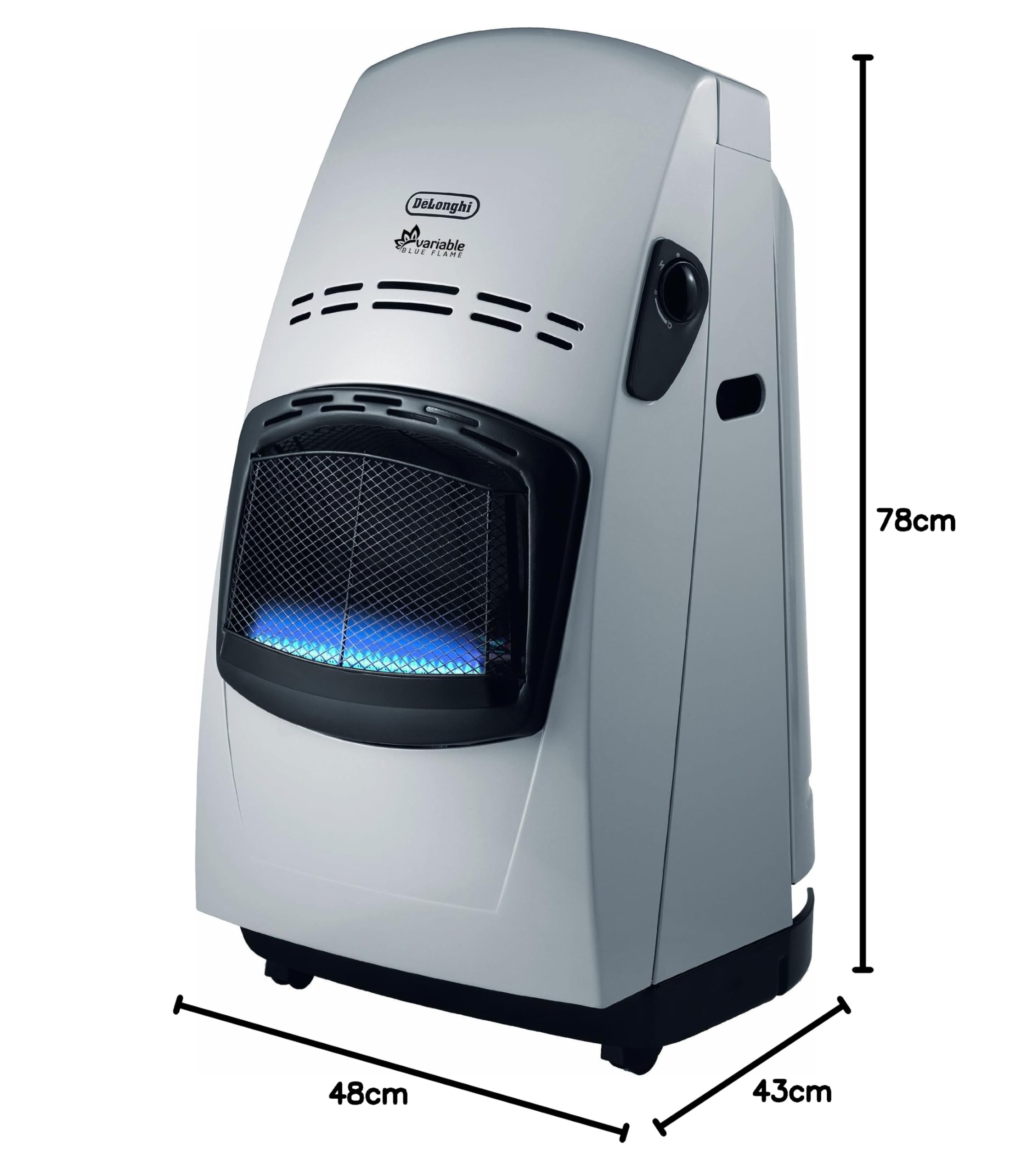 De'Longhi Gasheizer VBF – Leistungsstarker Gasheizer und Heizlüfter mit stufenloser Flammenregulierung und bis zu 4.200 W Heizleistung