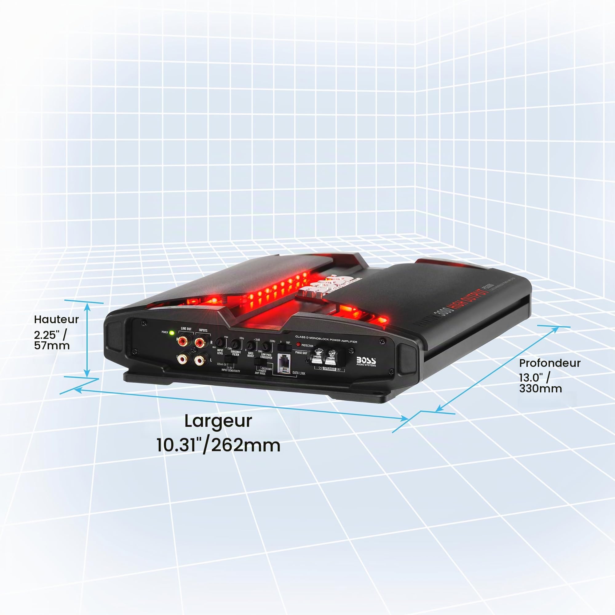 Boss Audio pd3000 Phantom 3000 W Monobloc Classe D Amplificateur