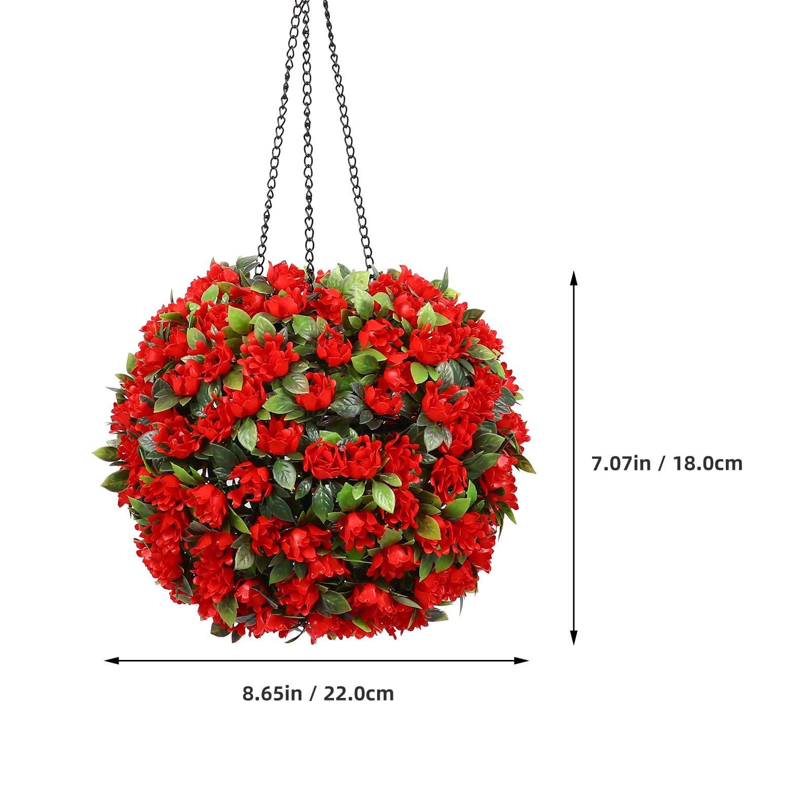 MAGICLULU Lámpara Decorativa Solar para Jardín Luz LED Roja, Diseño en Forma de Flor, Ahorro de Energía y Fabricada en Plástico para Exteriores y Fiestas