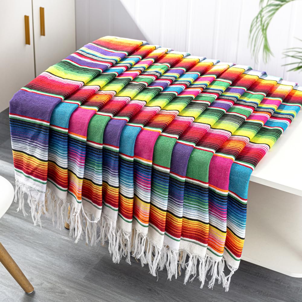Set di 2 runner da tavola con frange in cotone, 35,6 x 274,3