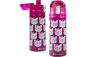 Stainless Steel Kitty Cat Water Bottle - The Purrfect Hydration Solution for Your Little Adventurer!