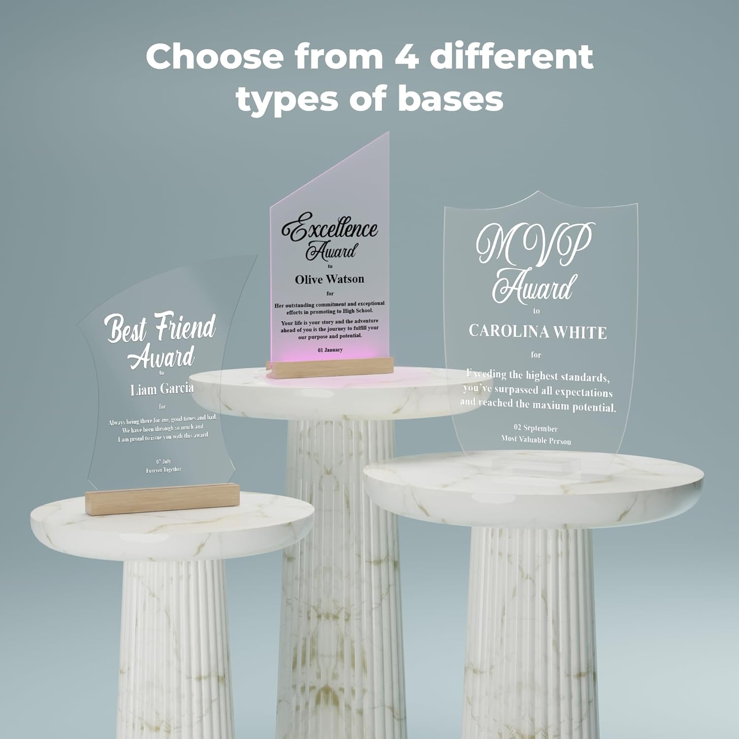 EGD Personalized Acrylic Trophy Award for Activities I Custom Trophy Plaque I Customizable Awards and Trophies I Customize Your Employee Appreciation Gifts (Award No Logo) - Image 6