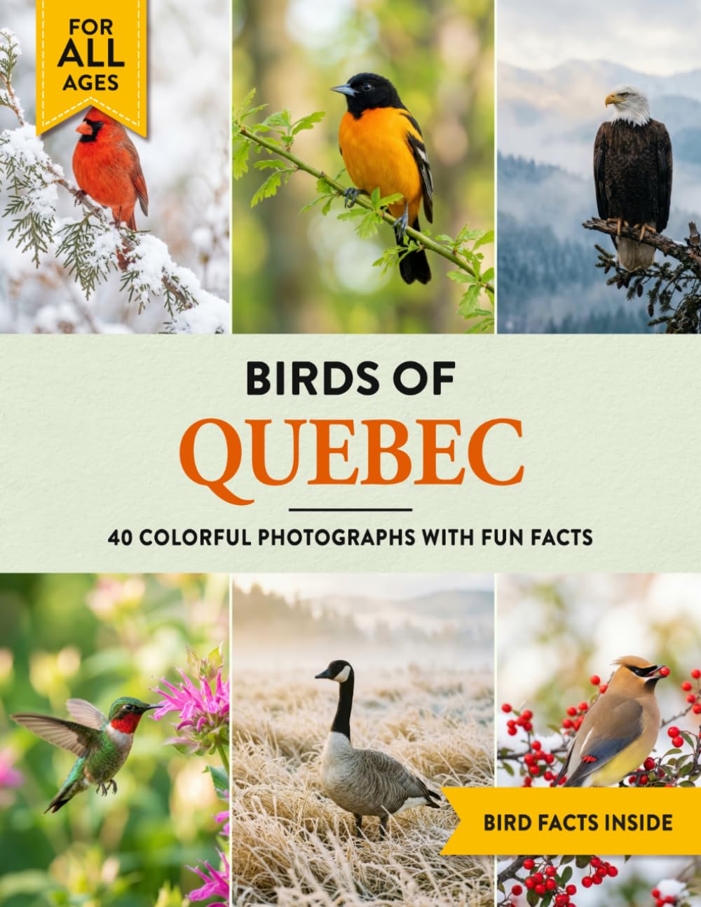 Birds of Quebec: A Birdwatching Picture Book with Fun Facts and Photography for Kids, Adults & Birders