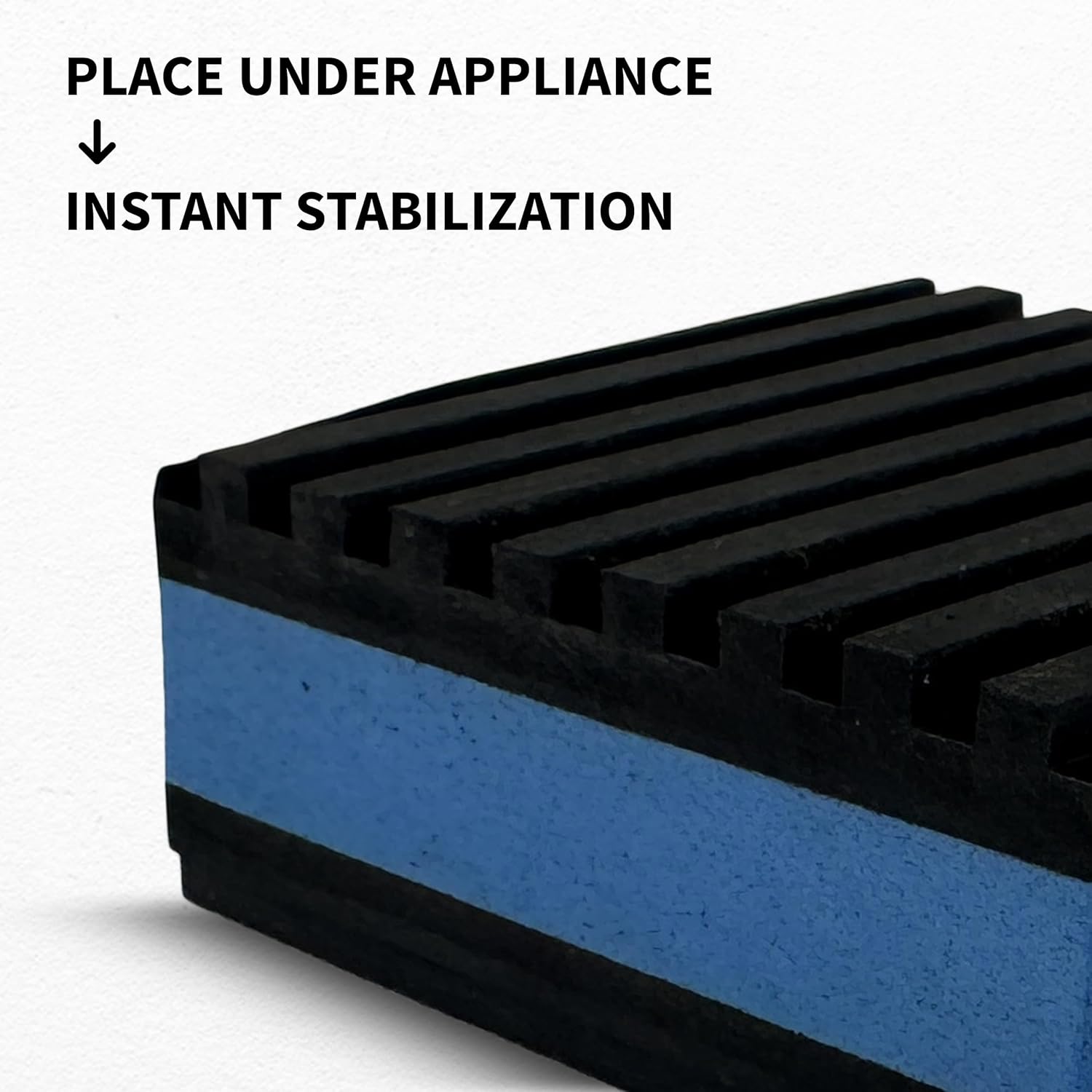 Rubber Anti-Vibration Isolator Pads – Heavy Duty Blue EVA Pads for Washing Machines, HVAC Compressors, Air Conditioners, Treadmills, Noise Reduction and Shock Absorption (4x4)
