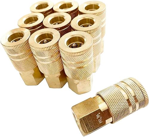 Acoplador industrial hembra de latón de 14 pulgadas, accesorios de manguera de aire, roscas hembra de 14 pulgadas, acoplador de aire de conector