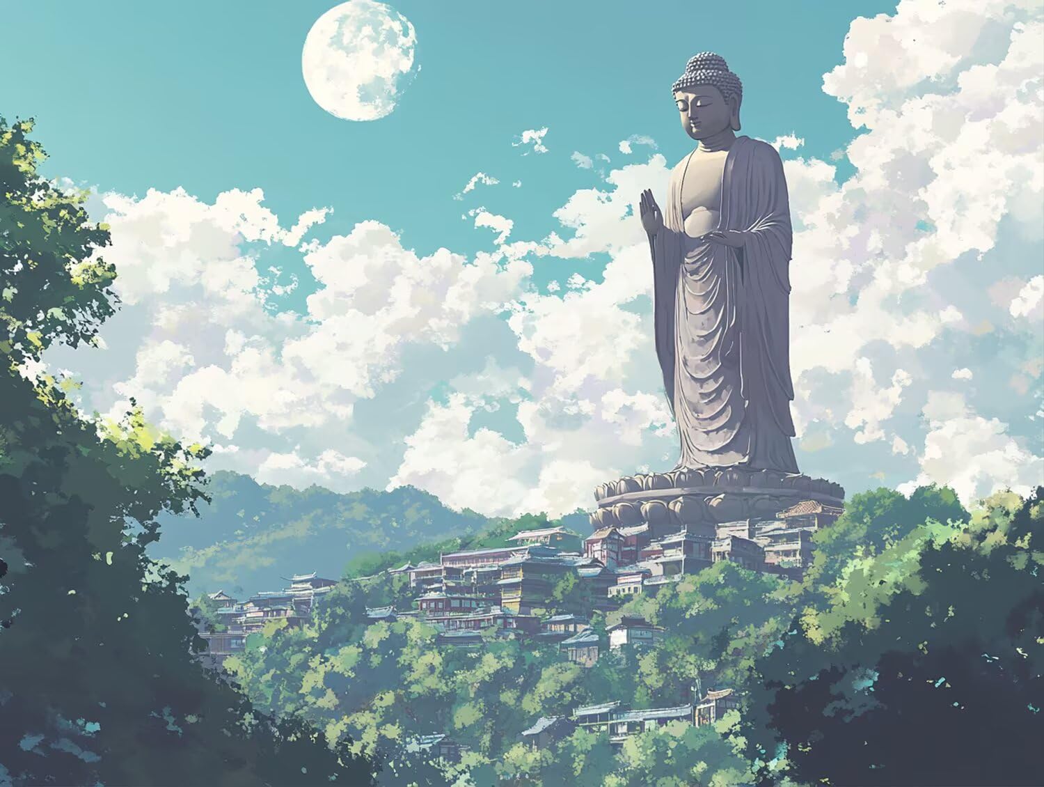 1500 Pezzi di Puzzle, Cielo blu 1500 Pezzi di Puzzle per Adulti, Regalo Anniversario, Regalo Natale, Decorazione Della Casa, Prevenzione Della Degenerazione Cerebrale Negli Anziani PjY1012 H-O