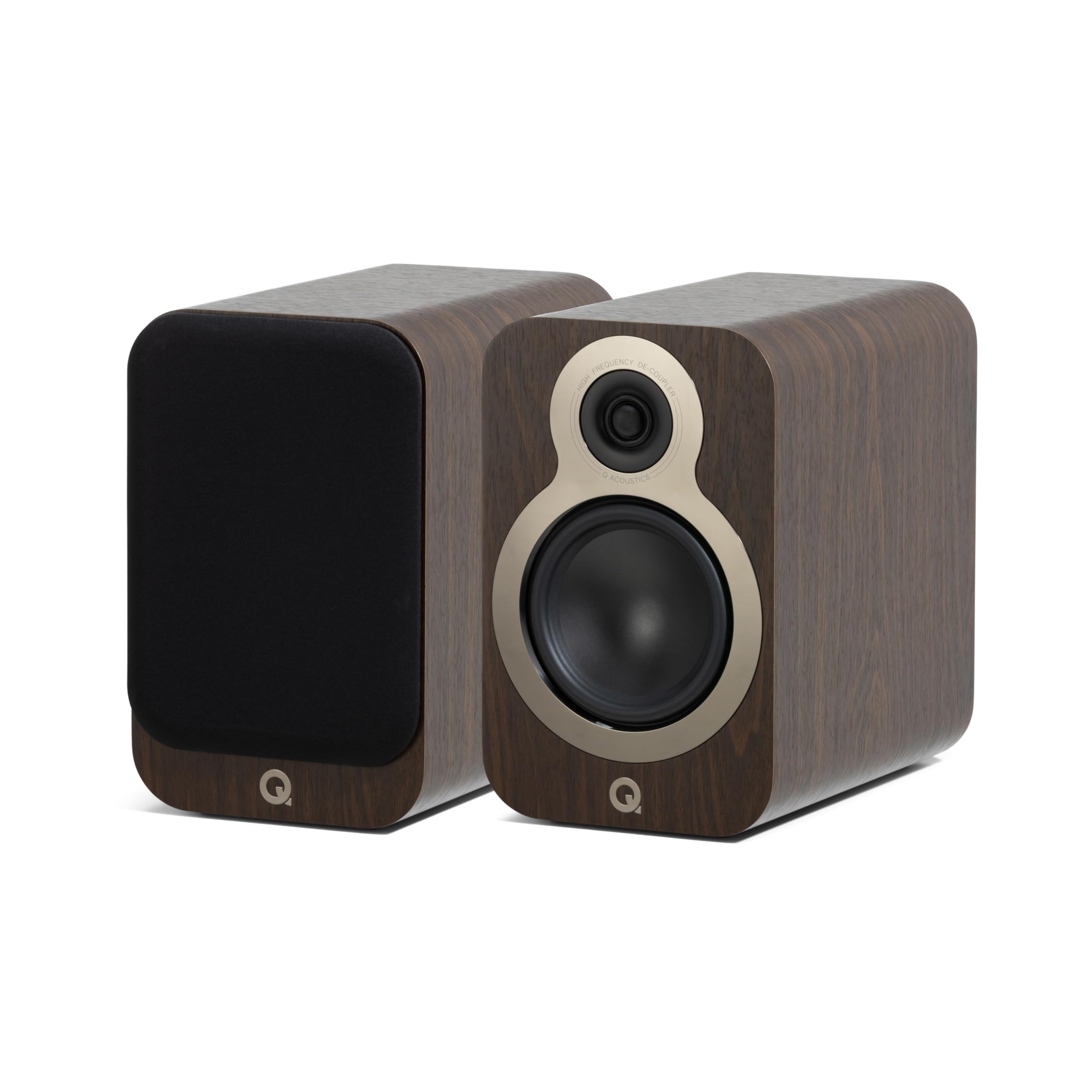 Q Acoustics 3020c Bookshelf Speakers Pair Claro Walnut - 2-Way Reflex Enclosure Type, 4.75