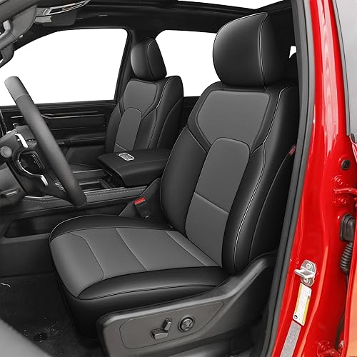Miniatura 8 de AOMSAZTO Fundas de asiento personalizadas para Toyota Tundra 2022, 2023, 2024, CrewMax y doble cabina, juego completo de fundas de asiento de cuero