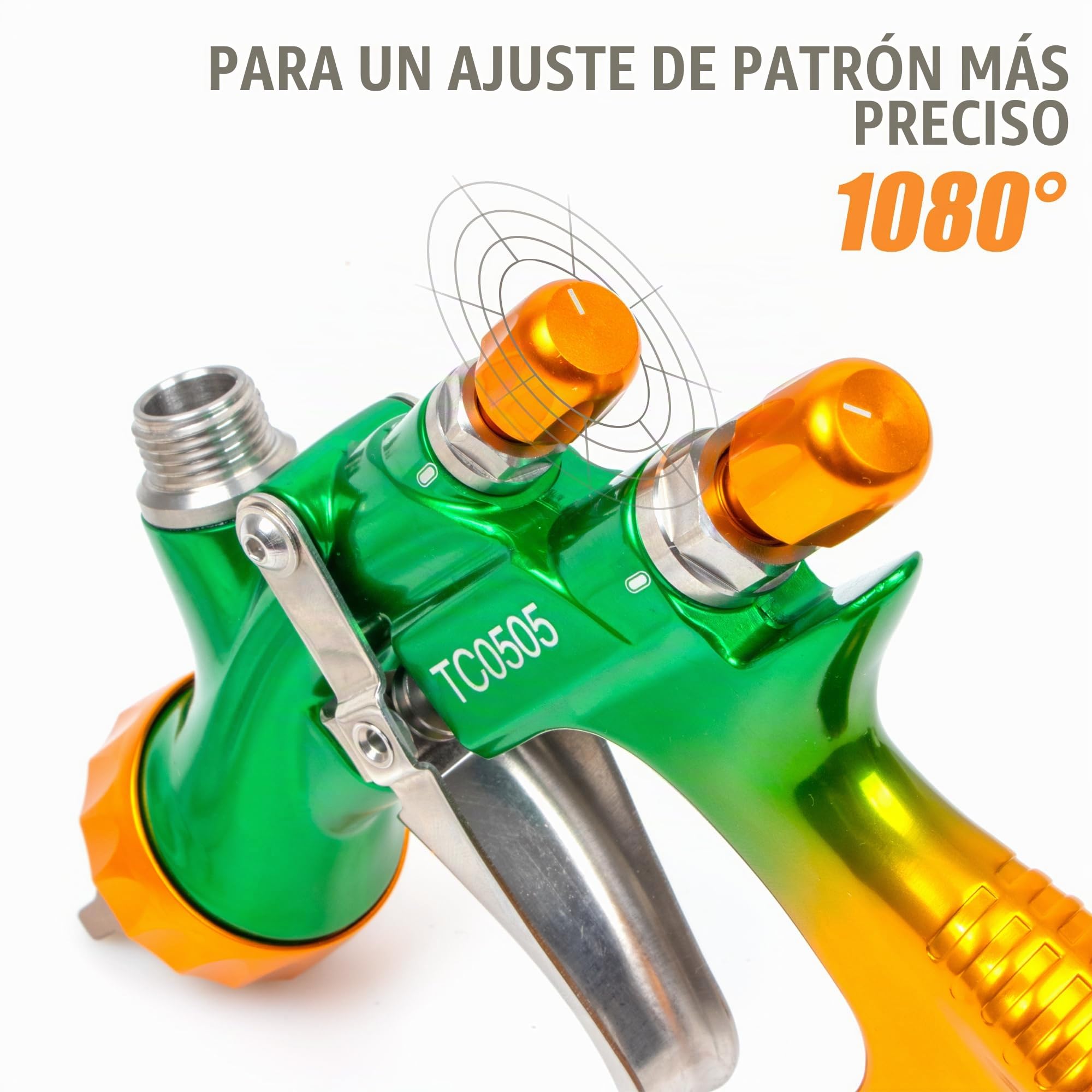 BEETRO Pistola de Pintura HVLP Profesional para Automóviles, 280-320mm Ancho Patrón de Pulverización, 1.3/1.4mm Boquilla, 600ml Capacidad 14CFM 29-32psi