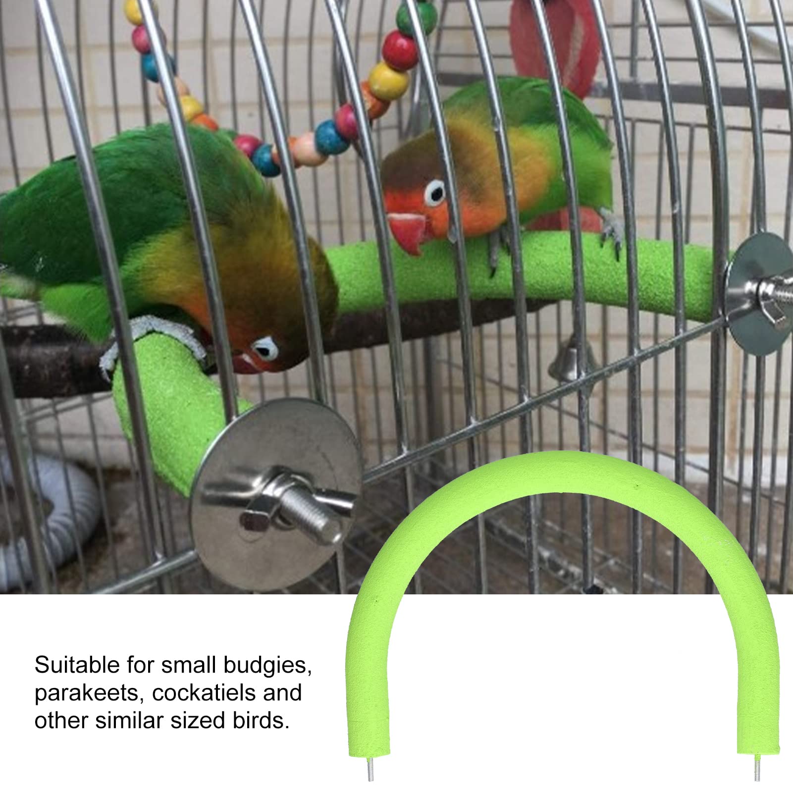 Soporte para Percha para pájaros, Palo de molienda para Loros en Forma de U para pájaros pequeños y medianos