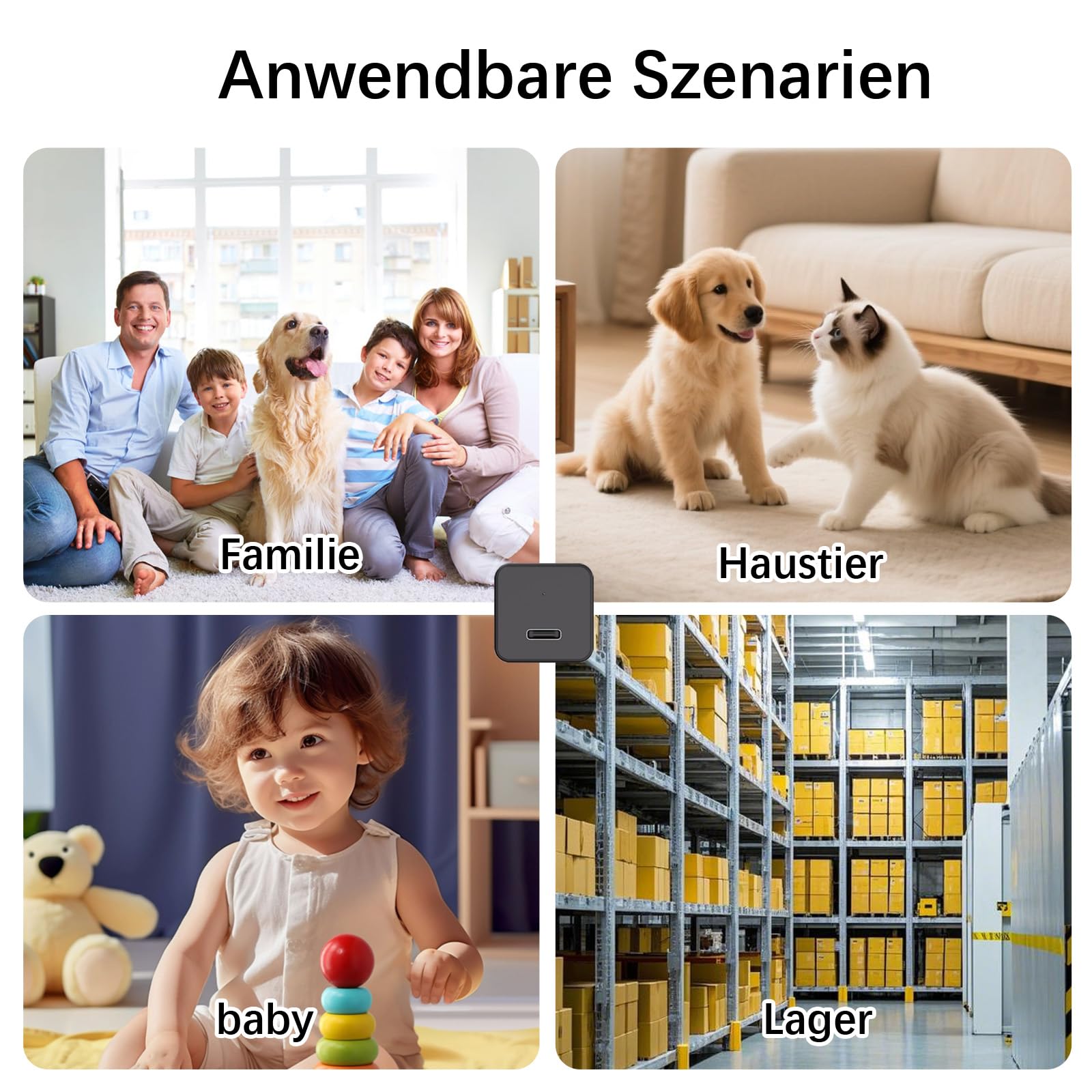 Mini Kamera, HD-Innenüberwachungskamera, mit kontinuierlicher Aufnahme-/Bewegungserkennungsfunktion, geeignet für Sicherheitsüberwachung in Hausinnenräumen, Büros und anderen Szenarien, ohne Wi-Fi