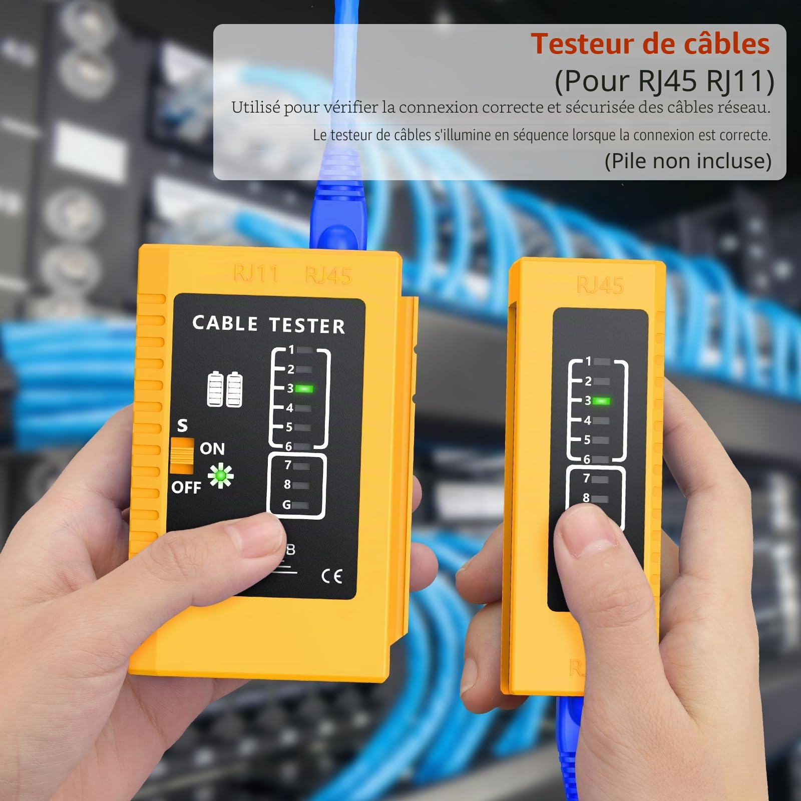 Proster Pince À Sertir RJ45 RJ11 Traversante Cat6 avec Testeur Câble Ethernet – Kit Pince Réseau Professionnel, Outil de Sertissage RJ45 Pass Through pour Installation Réseau et Téléphonique | Kit Pince Réseau Professionnel avec 50 Connecteur CAT6, pour I