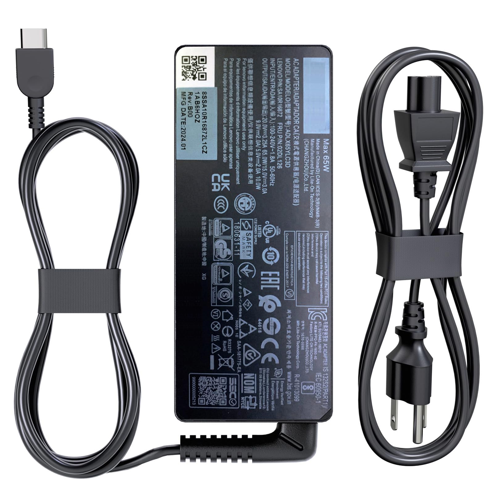Amazon.com: 65W 45W USB C AC Charger Fit for Lenovo Thinkpad