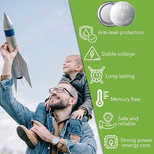 Miniatura 3 de LR41 AG3 392 384 192 - Pilas de botón de 1,5 V (paquete de 50)