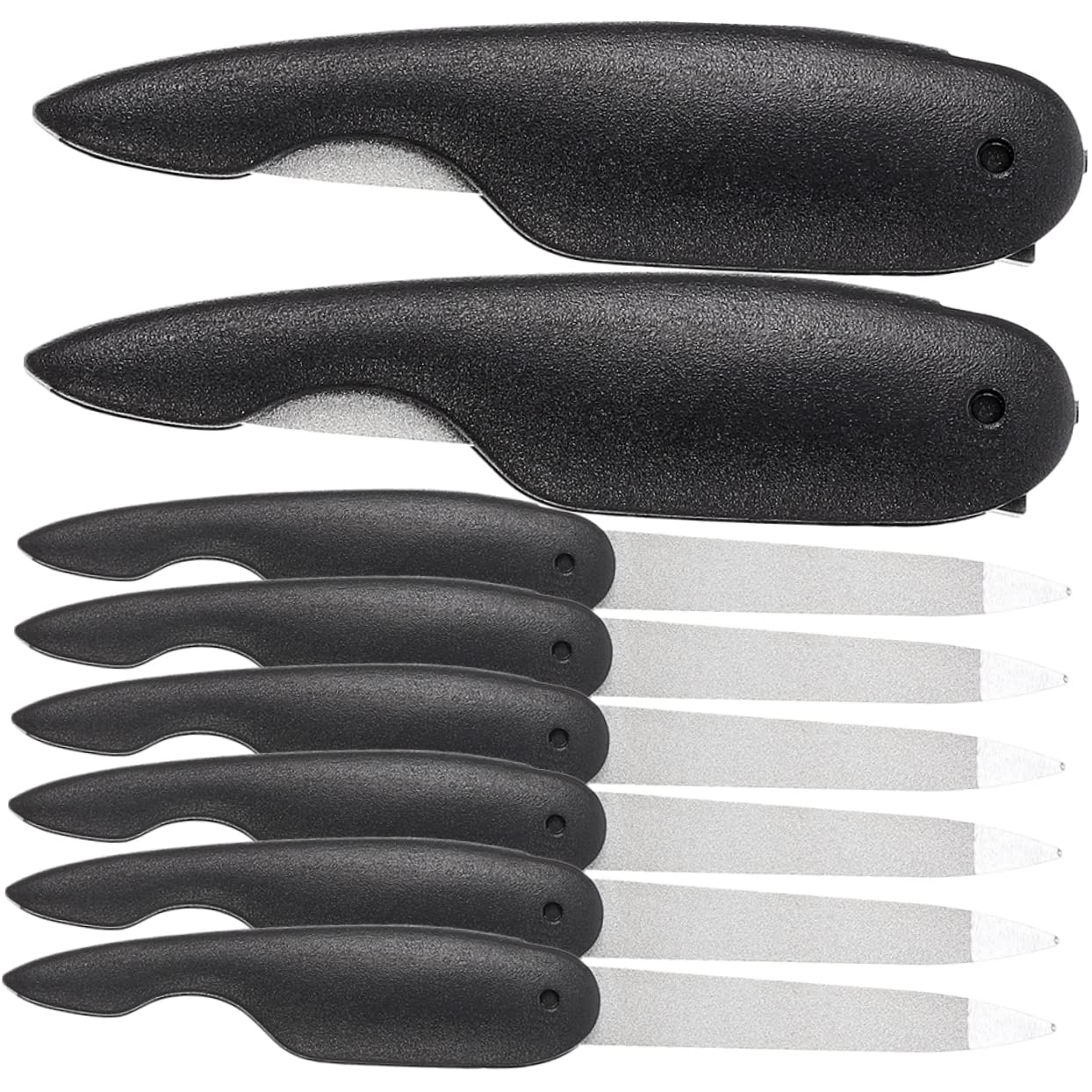 Mikinona 5 Set Di Lime Per Unghie Portatili Per Manicure Piccole Lime Per Unghie in Metallo Per Lucidare Le Unghie Strisce Di Lime Per Unghie Con Stampa Bifacciale Per Donne 8 Pezzi * 5