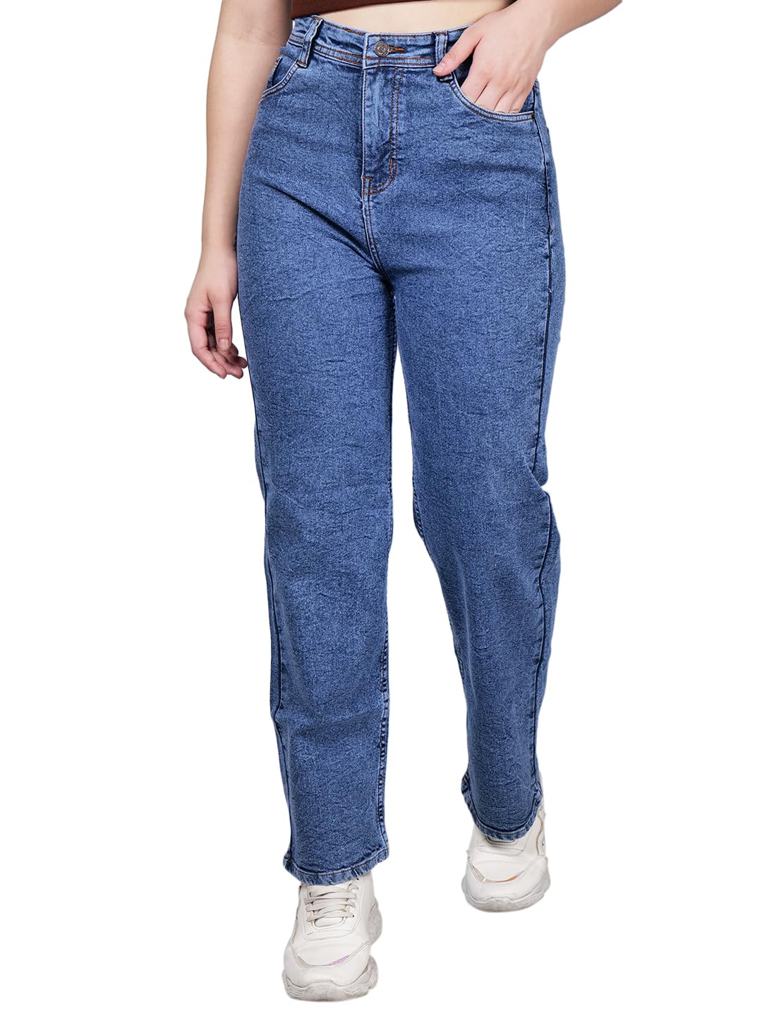 ZXN Women’s Modern Regular High Rise Stretchable Dark Blue Jeans ZXN Women’s Modern Regular High Rise Stretchable Dark Blue Jeans