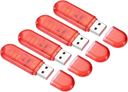 PATIKIL Luz nocturna USB, paquete de 4 unidades de luz LED pequeña con enchufe portátil con 3 cuentas de lámpara con interruptor de sensor táctil,