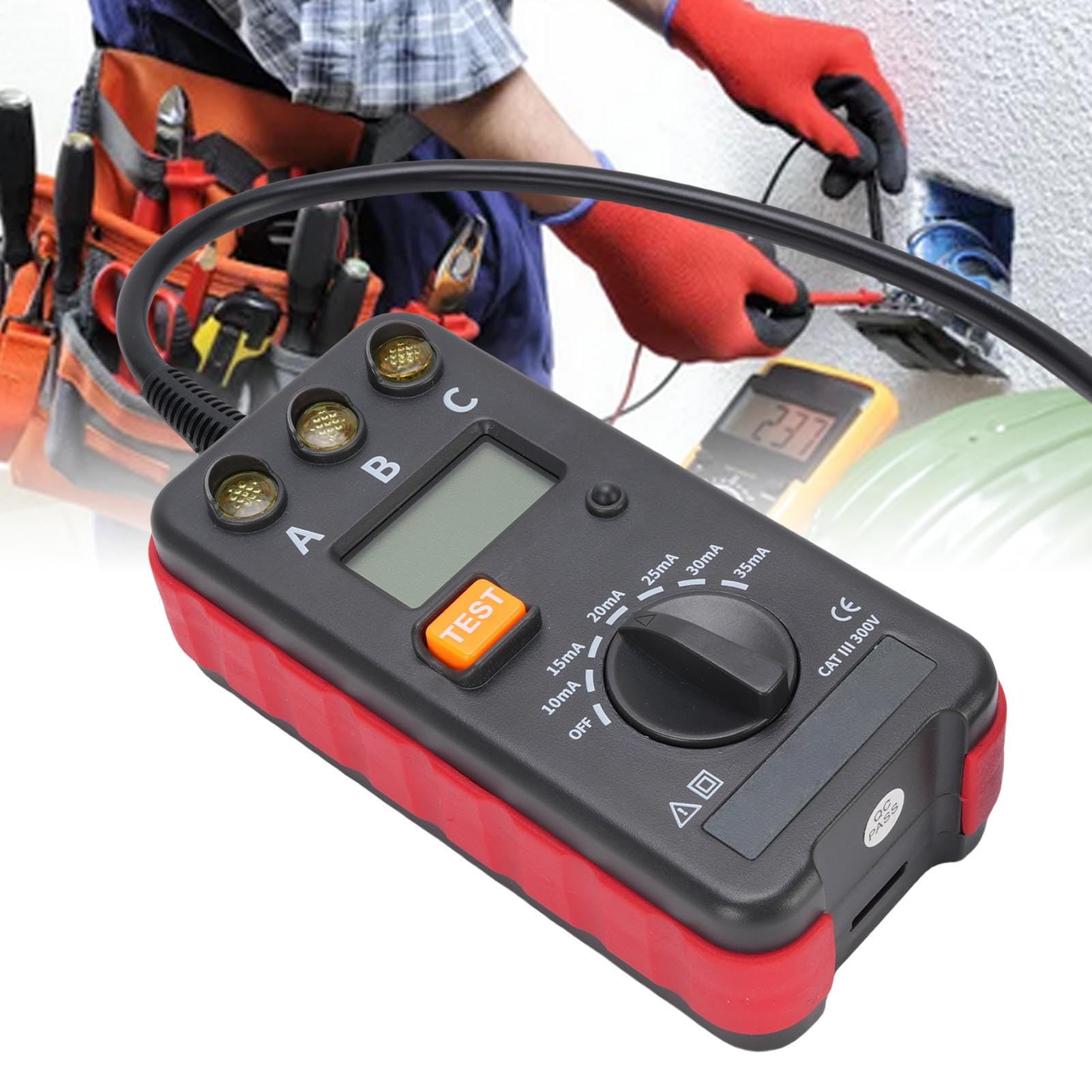 Medidor de Tiempo del Probador del Probador de Protector de Fuga (Enchufe de la UE 100-240V)