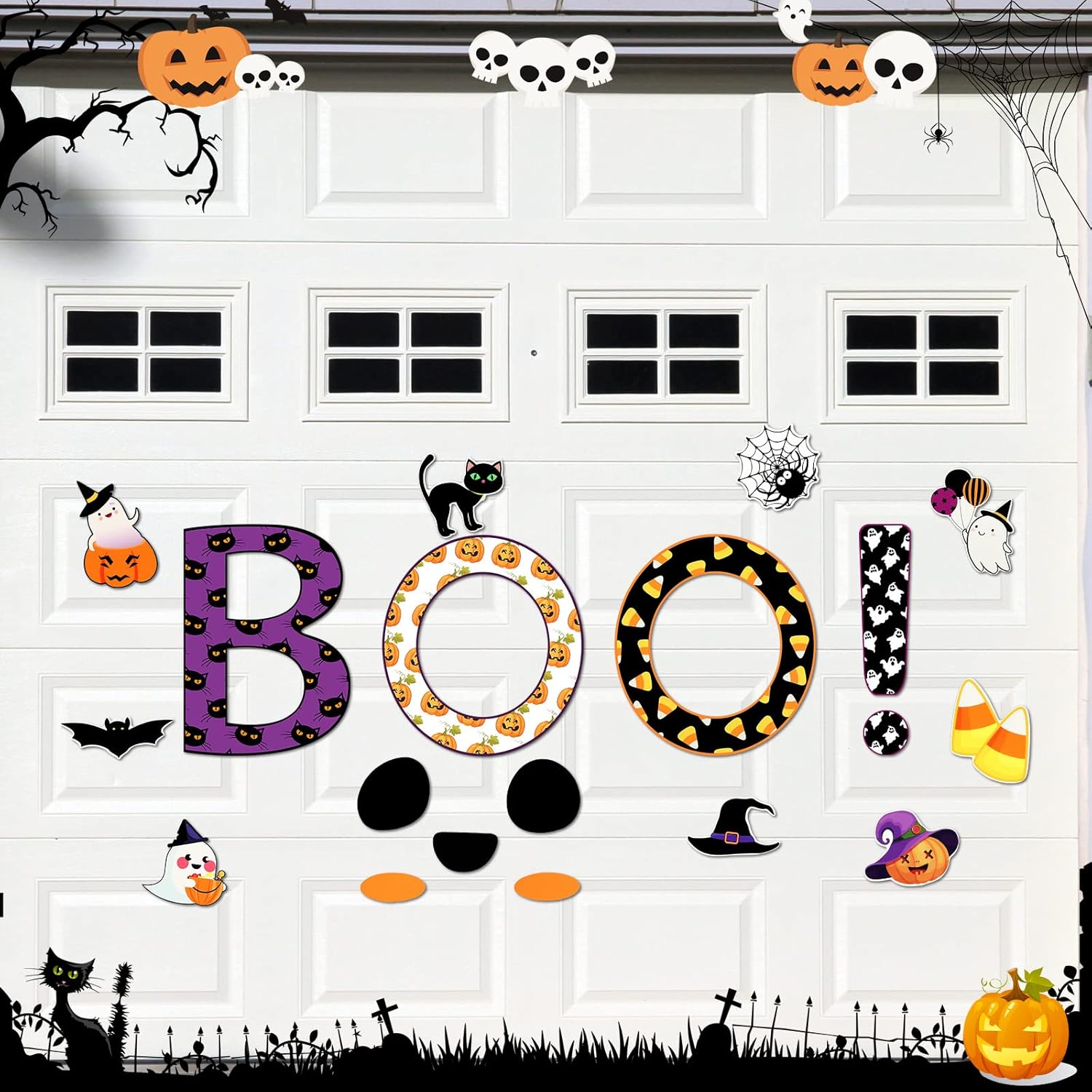 Happy Halloween Garage Door Decorations Halloween