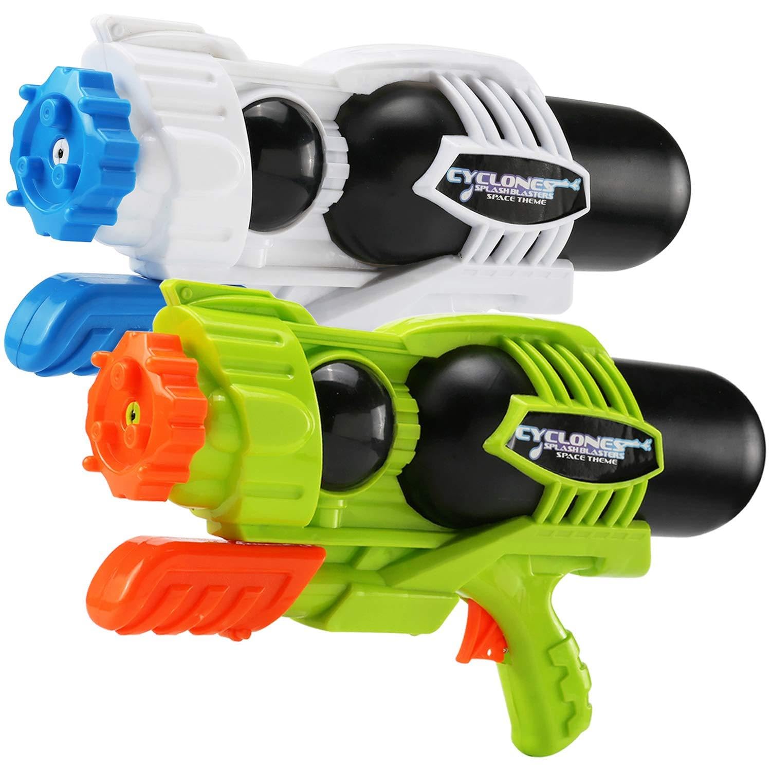 2 Pack Super Water Gun(No Leaking), Shoot Up to 40 Ft, High Capacity Water Soaker Blaster Squirt Toy for Swimming Pool Party Sand Beach Game Outdoor Summer Fight Activity for Child Kid boy and Girl