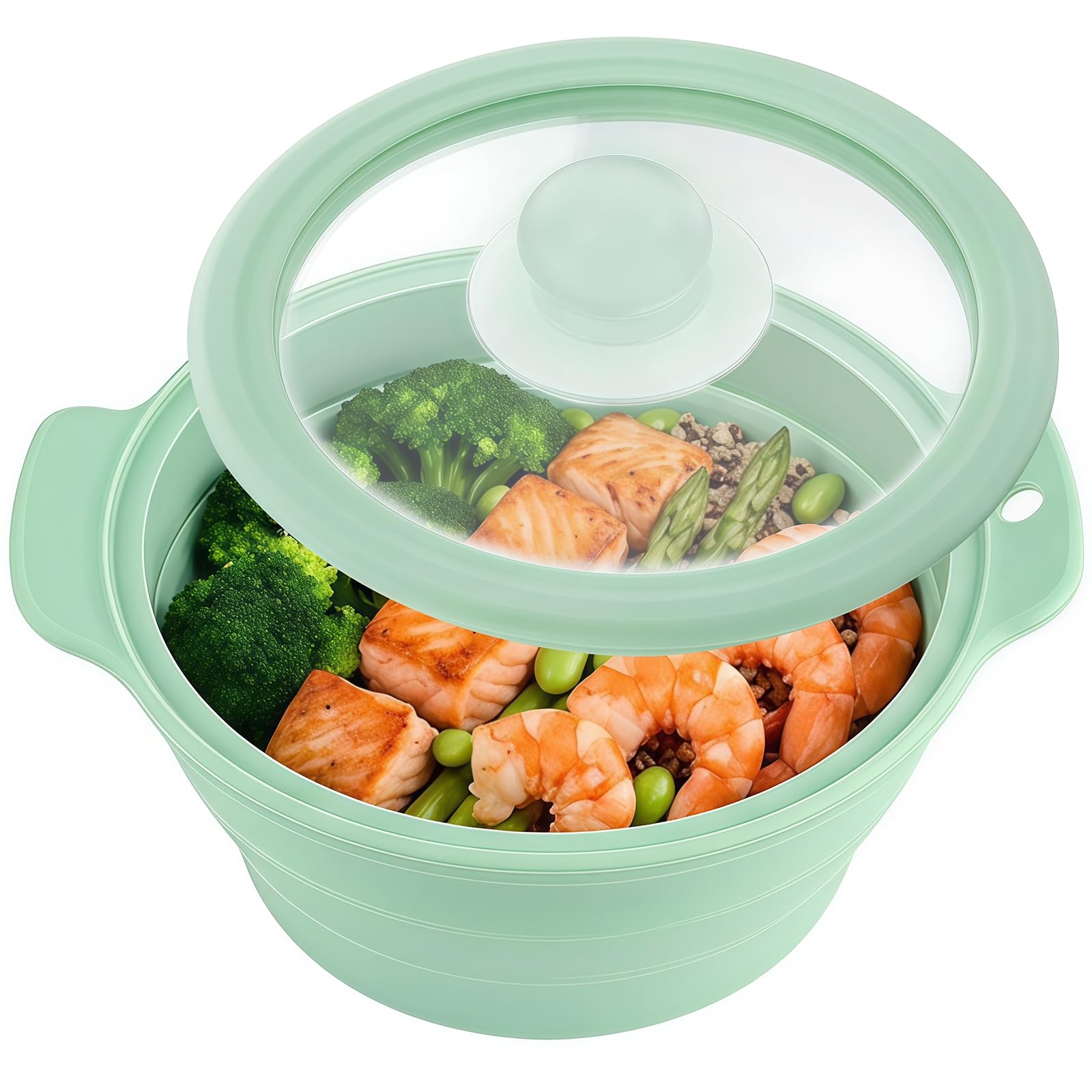 Vaporizador de verduras para microondas: cocina saludable y rápido en tu día a día