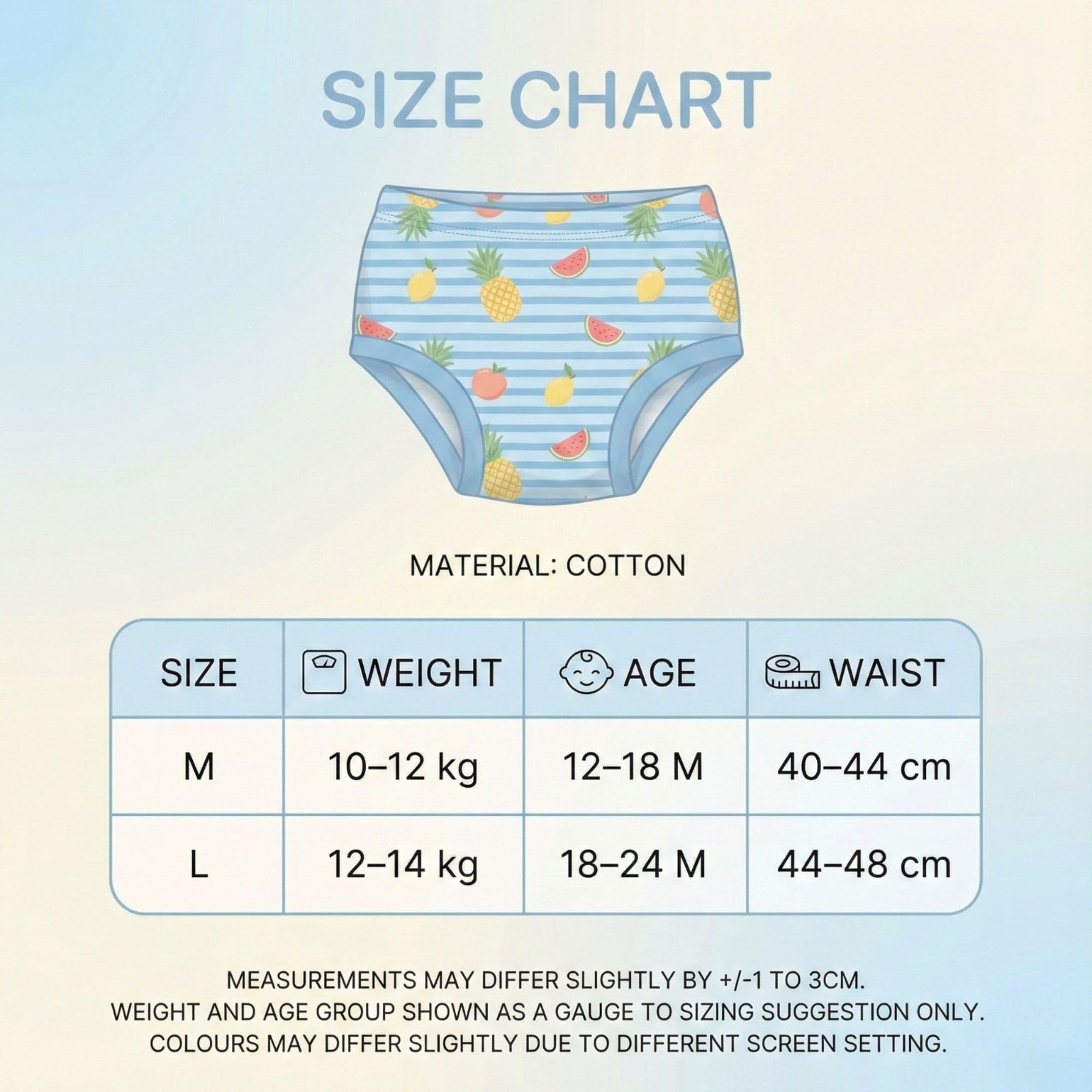 BEMBIKA Potty Training Pant for Babies Cotton Reusable Leakproof Padded Underwear for Kids Ideal for Diaper-Free Time & Mess-Free Potty Training - (Small Tree - 18M to 24M-L) 1
