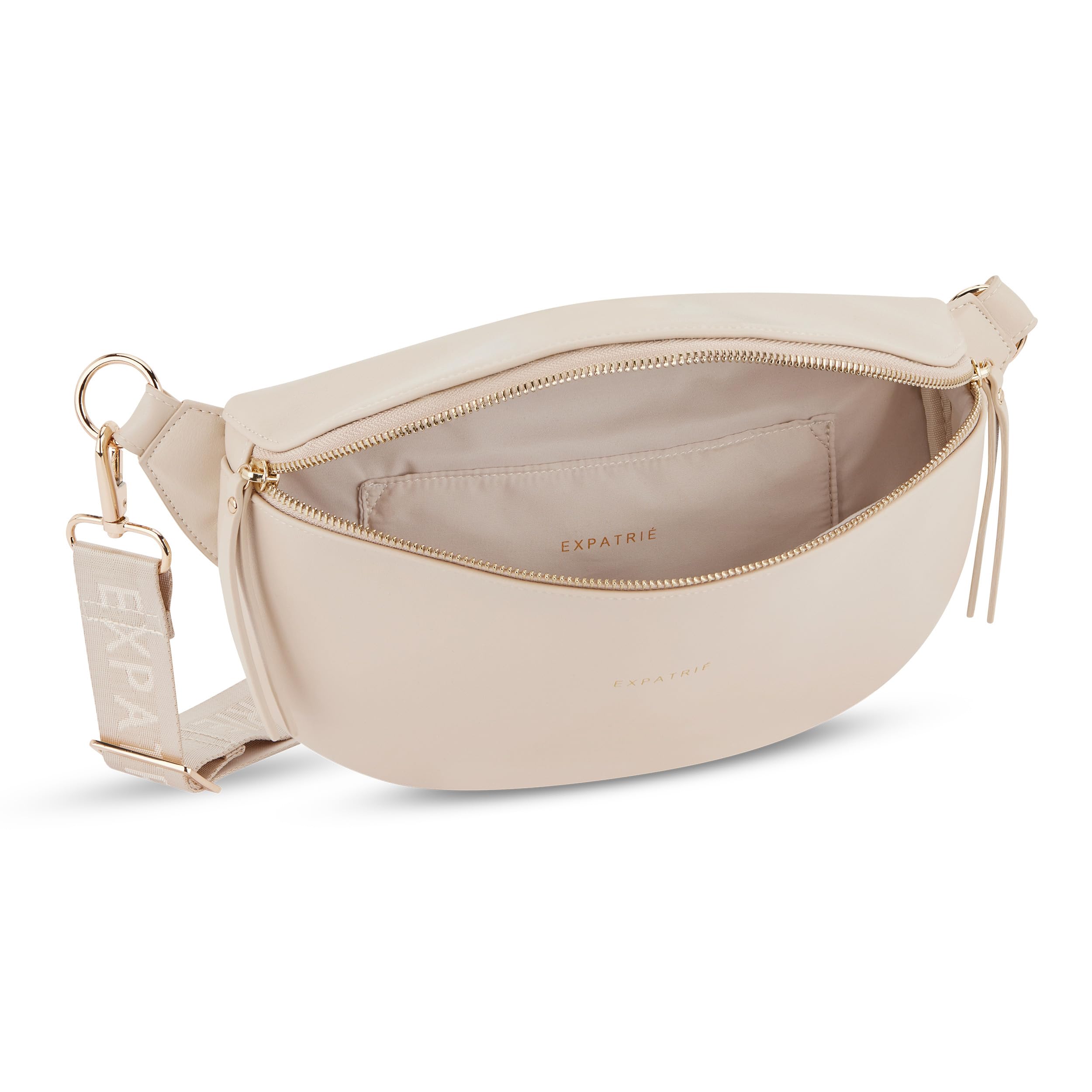 Expatrié Bauchtasche Damen Beige - Alice Medium - Gürteltasche für Festival, Reisen & Alltag aus Veganem Leder - Brusttasche Stylisch - Wasserabweisend