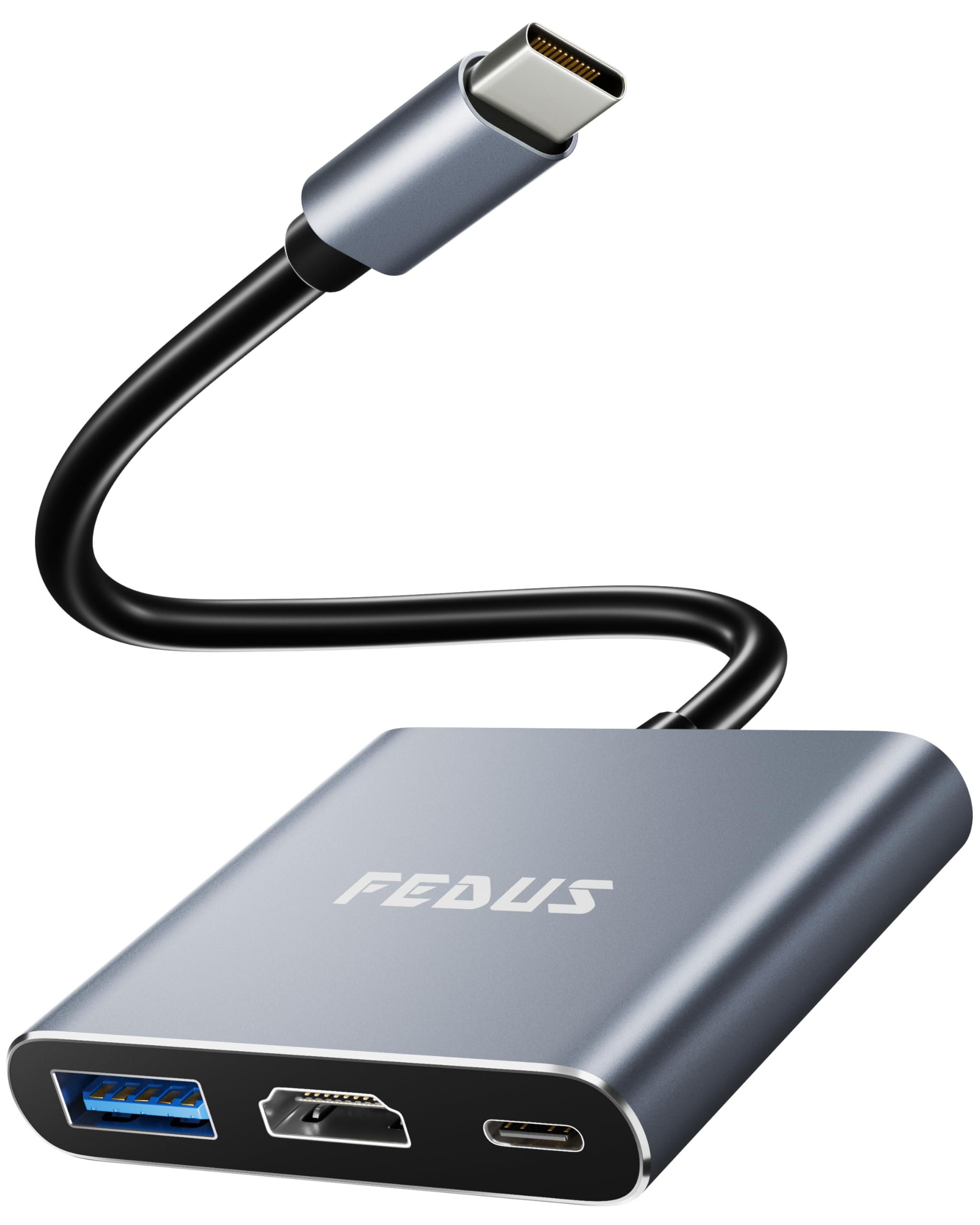 FEDUS USB Hub Type C Hub, USB C Hub, USB Type C to 4K HDMI adapter Converter, Type C to USB 3.0@5gbps Type a Converter With 65W Power Delivery for MacBook Pro/Air, iPhone, Phones, Tablets, Pc Computer-image-46