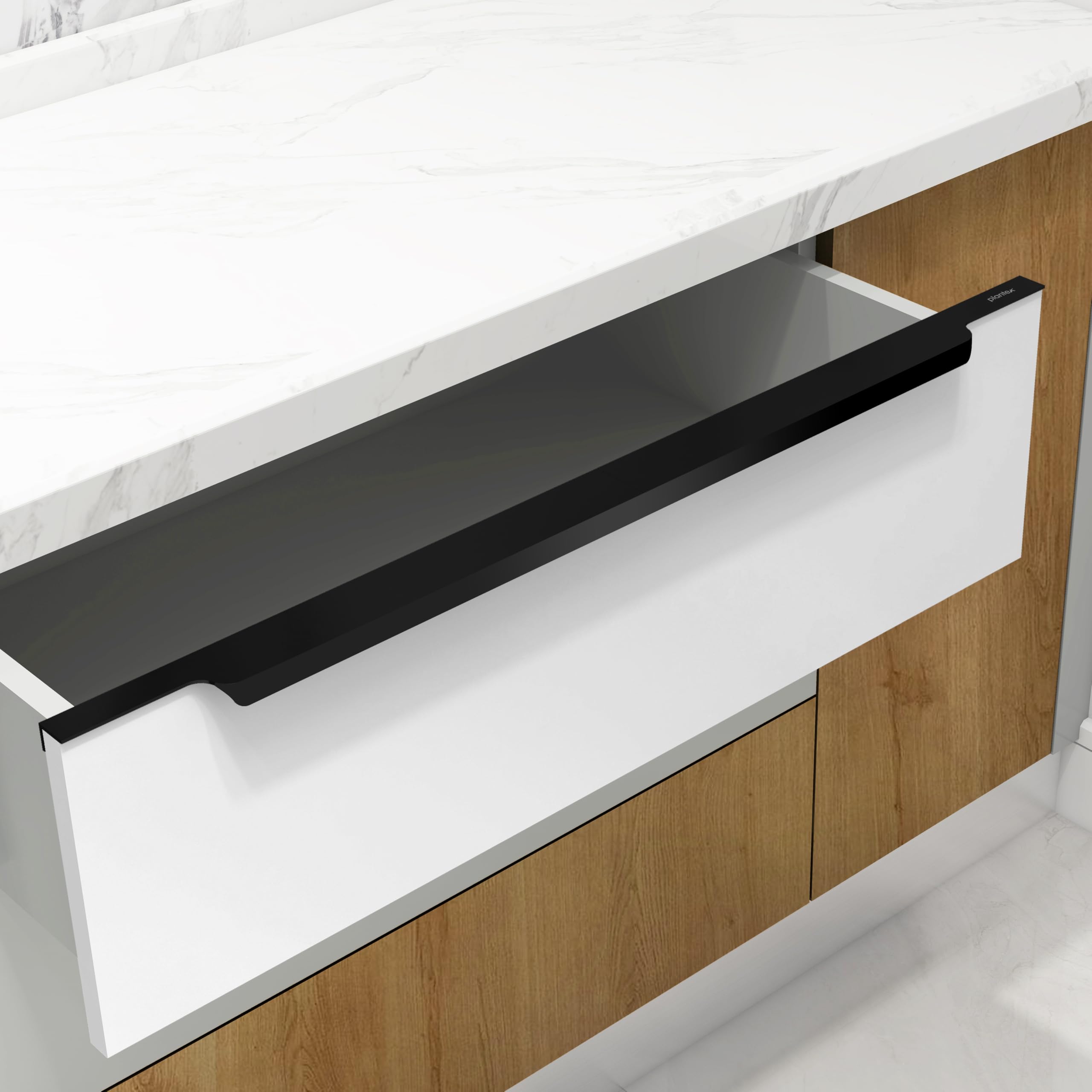Plantex Profile Handle for Kitchen Cabinet/8 Inch Aluminium Drawer Profile Handle/Wardrobe Pull Handle for Home/Office/Hotel - Pack of 5 (Black) — Amazon image 22