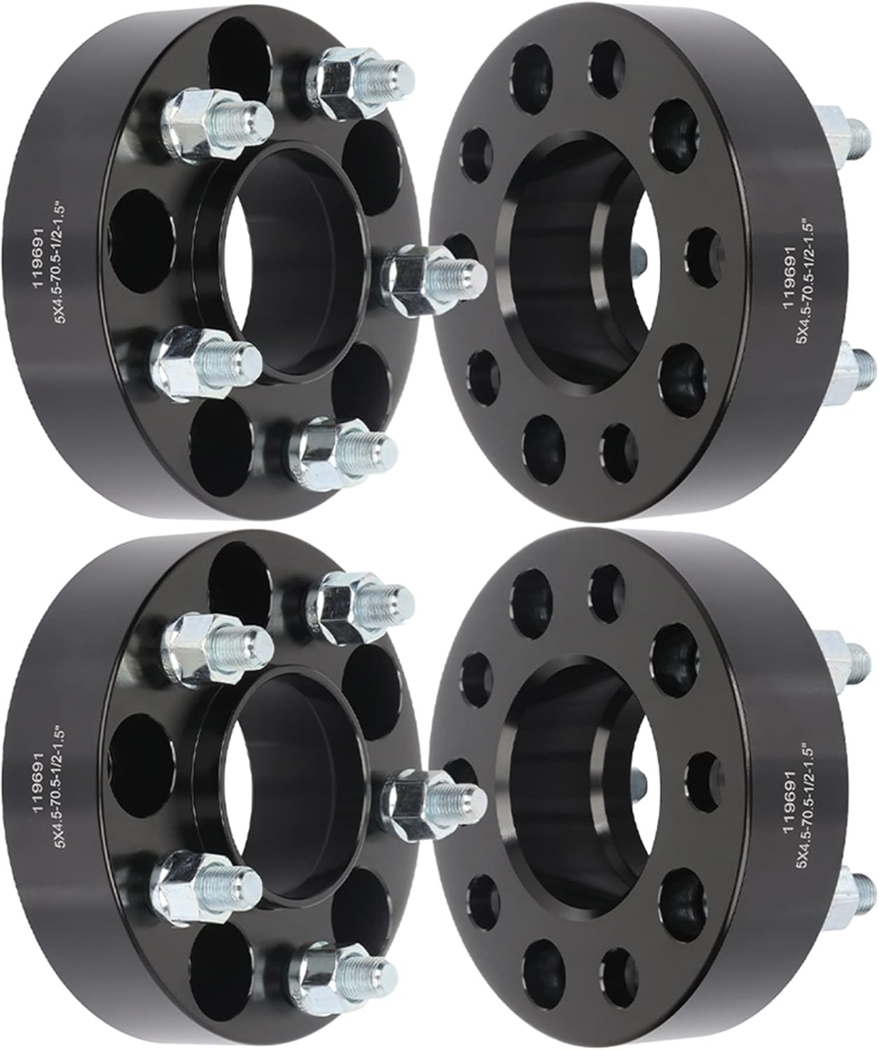 SCITOO 4 pcs 5LUG 1.5 inch Wheel Spacers Adapters 5x4.5 with 1/2" Studs 70.5CB Compatible with for Navajo 1991-1994 for Explorer 1991-2010 for Mountaineer 1997-2010 Wheel spacers