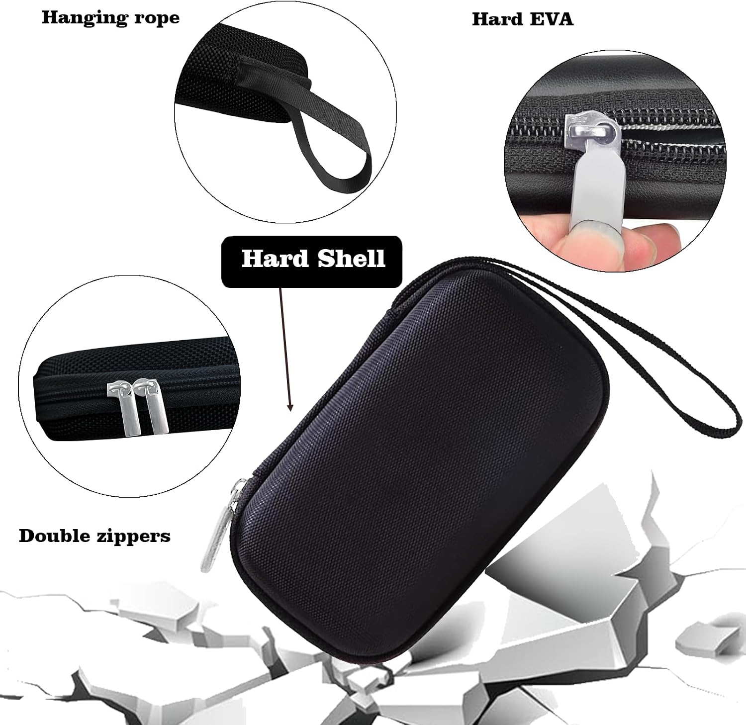 EMAY 6L Carry Case for Portable ECG Monitor, Black（Case Only） image 4
