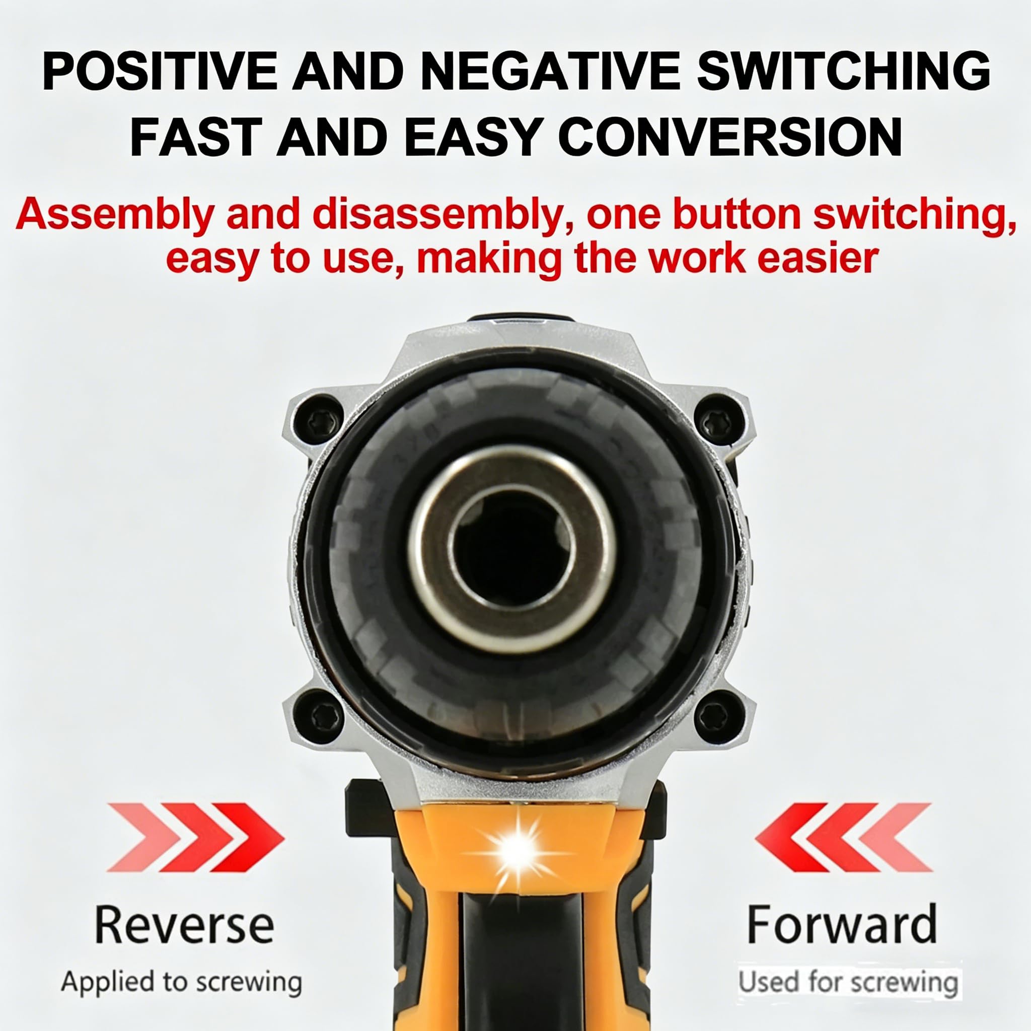 Trapano Avvitatore Batteria Brushless, 25+1 Impostazione Coppia trapano elettrico con LED Luce, 2 Velocità, 24 Accessori per Riparazione, Fai da te
