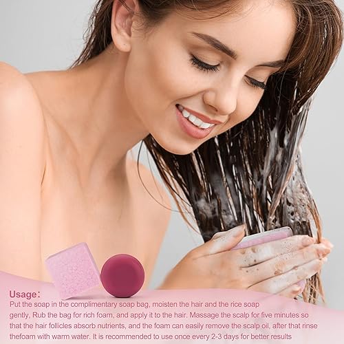 Miniatura 7 de Leafinty Juego de champú y acondicionador, barra de champú, champú y acondicionador en barra para cabello rizado, ondulado y rizado, vegano y cero