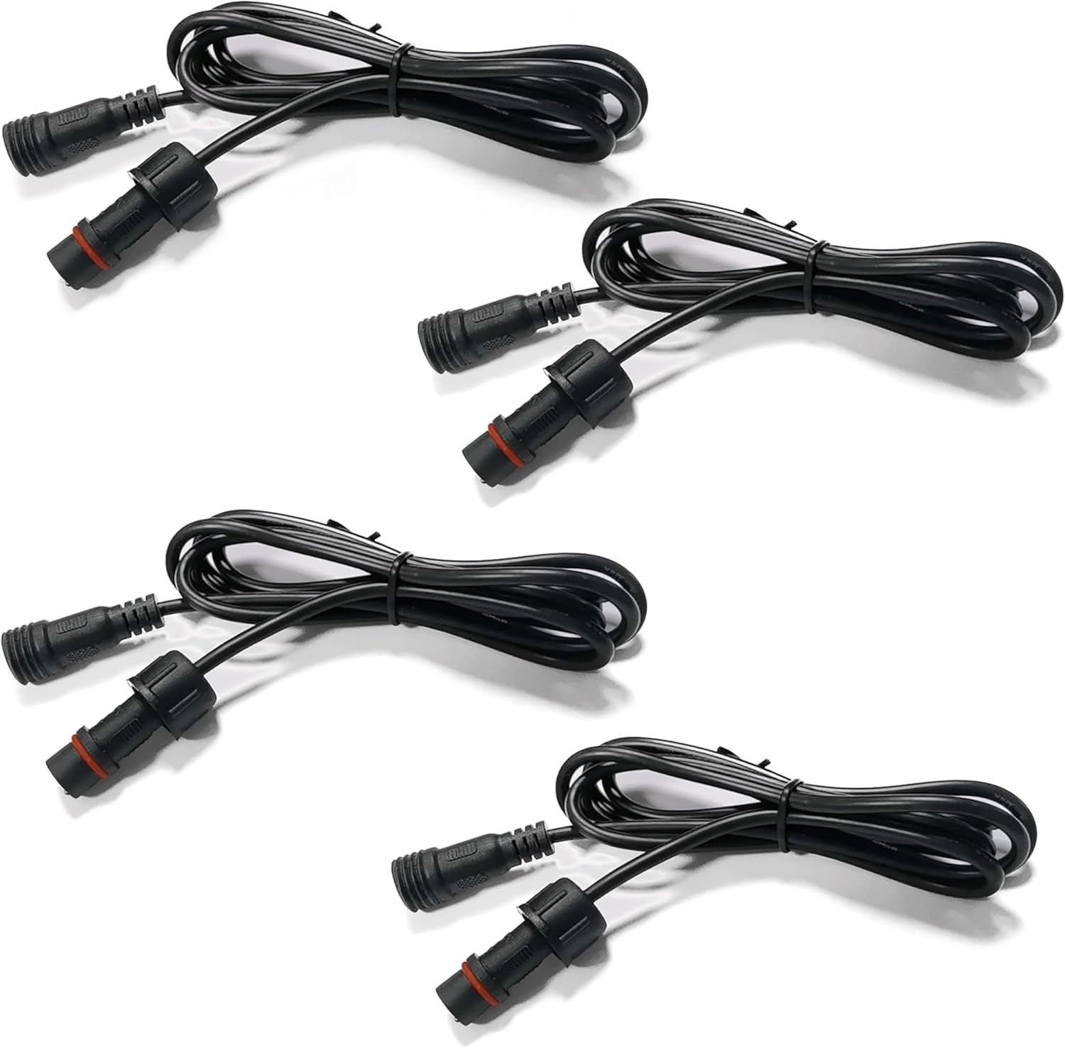 2Pcs 60in 2Pin Extension Cable Wire with Waterproof Male and Female Connectors at Both Ends for Single Color LED Wheel Ring Light Rock Light Boat Drain Plug Light